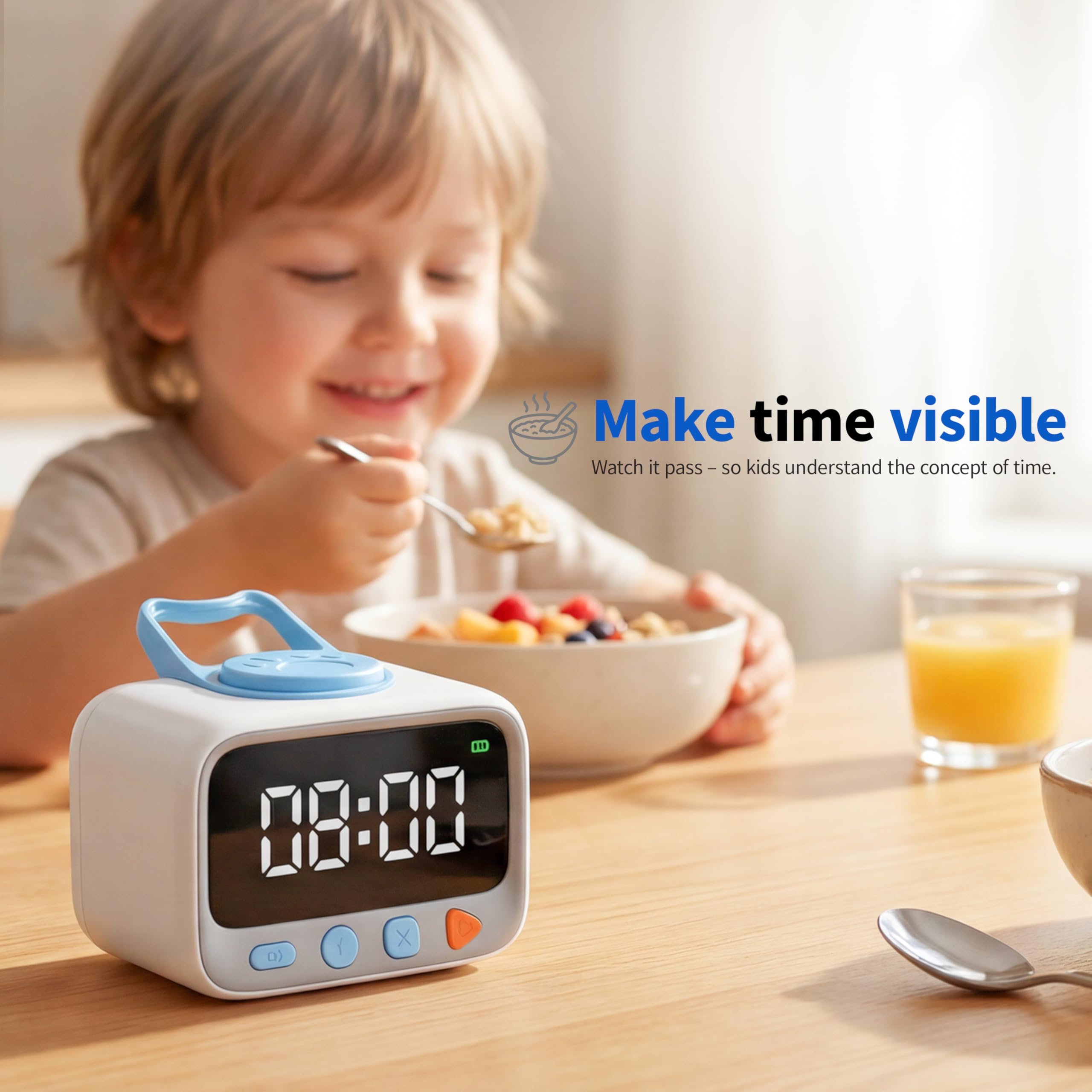 Timer per conto alla rovescia visivo con 200 adesivi premio medaglia, per premi per bambini, timer digitale ricaricabile per ADHD, strumento di studio a casa e aula