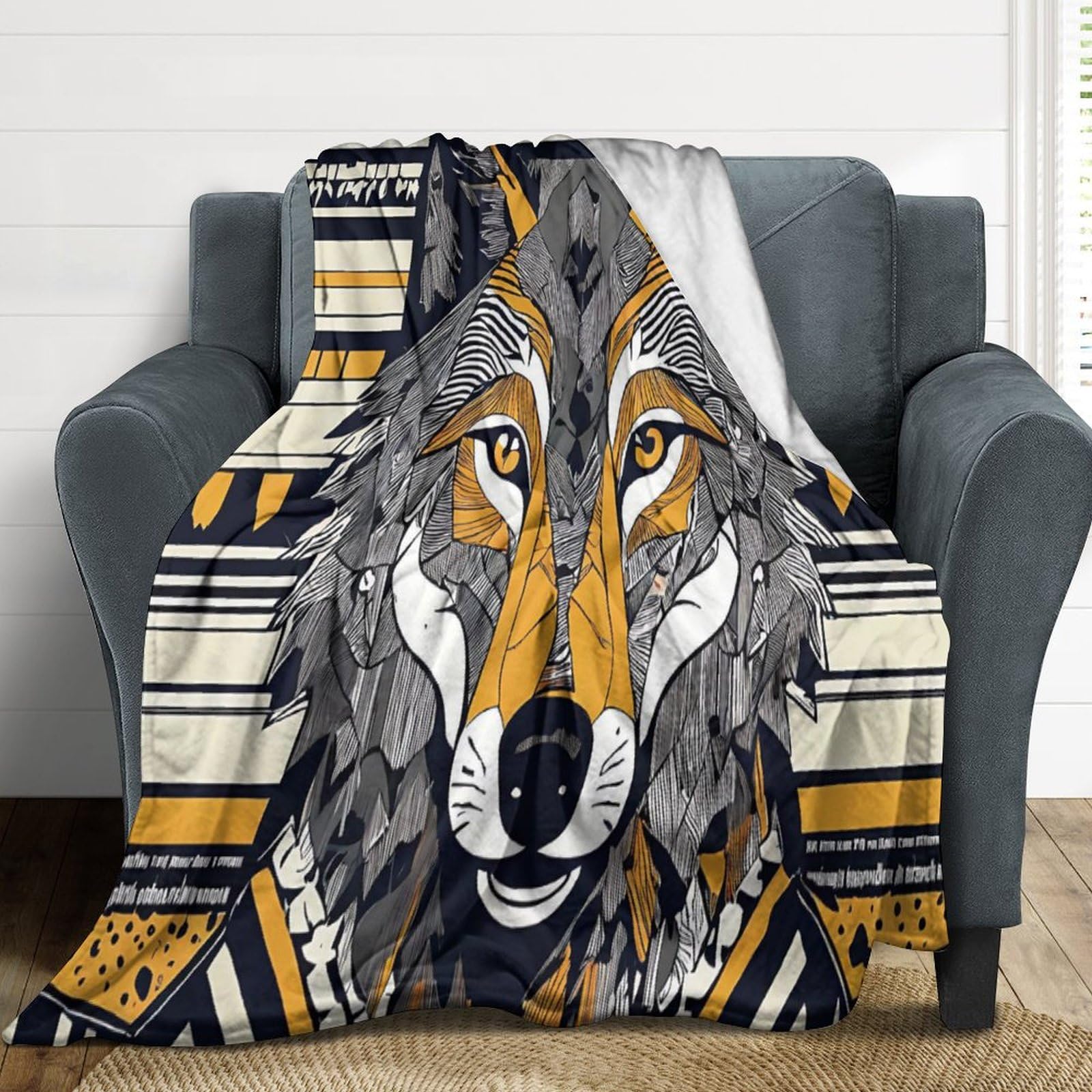 Couverture chaude et isolante en laine douce pour lit et sofa