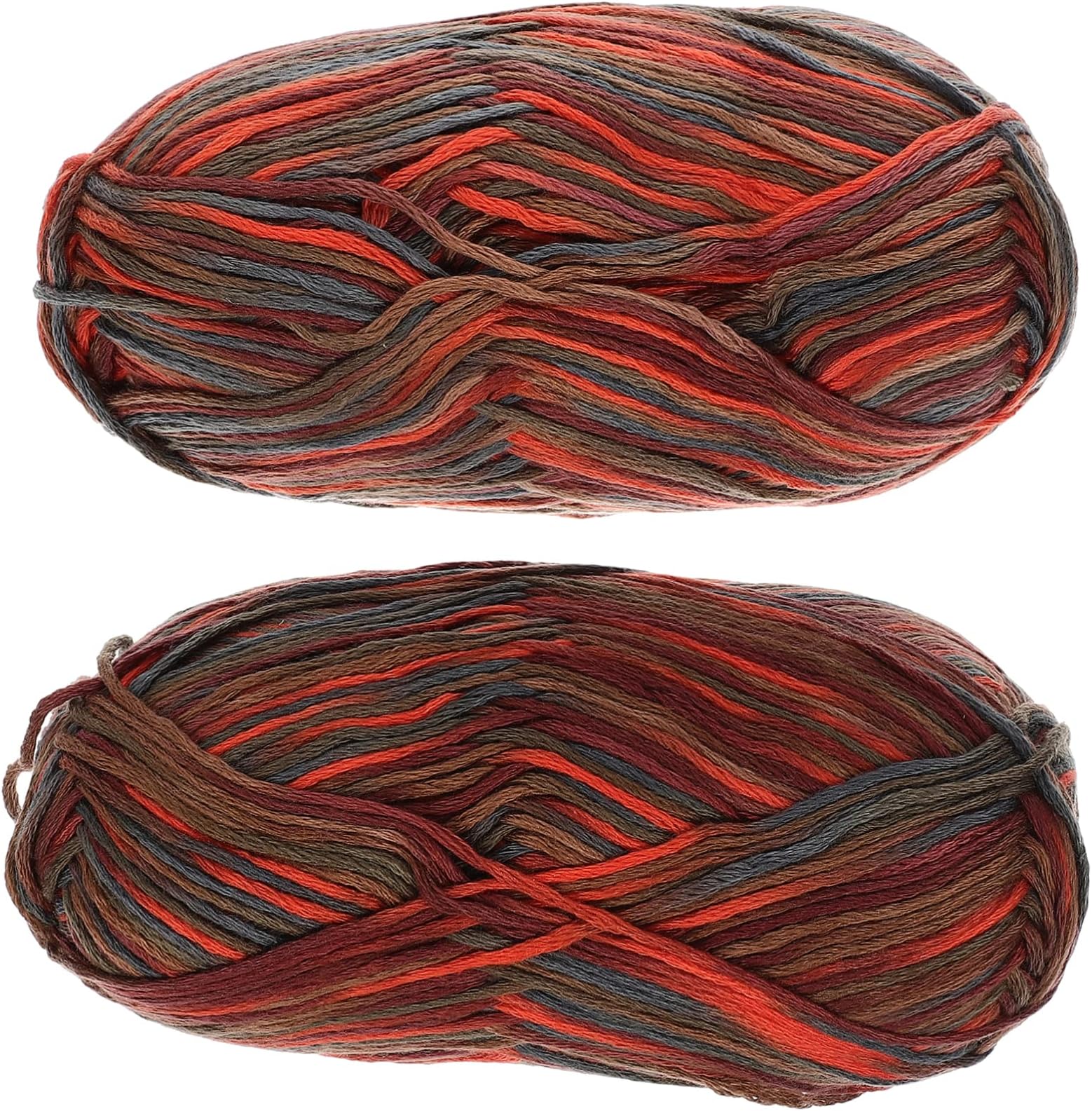– 2 Rolls Knitting Crafts Thread Rope Floss Hand-Knitting of Yarn Yarns and Cotton Portable Cross DIY Scarf for Woolen Wool Sewing Braided Crochet Crocheting Red Hand Color Supplies