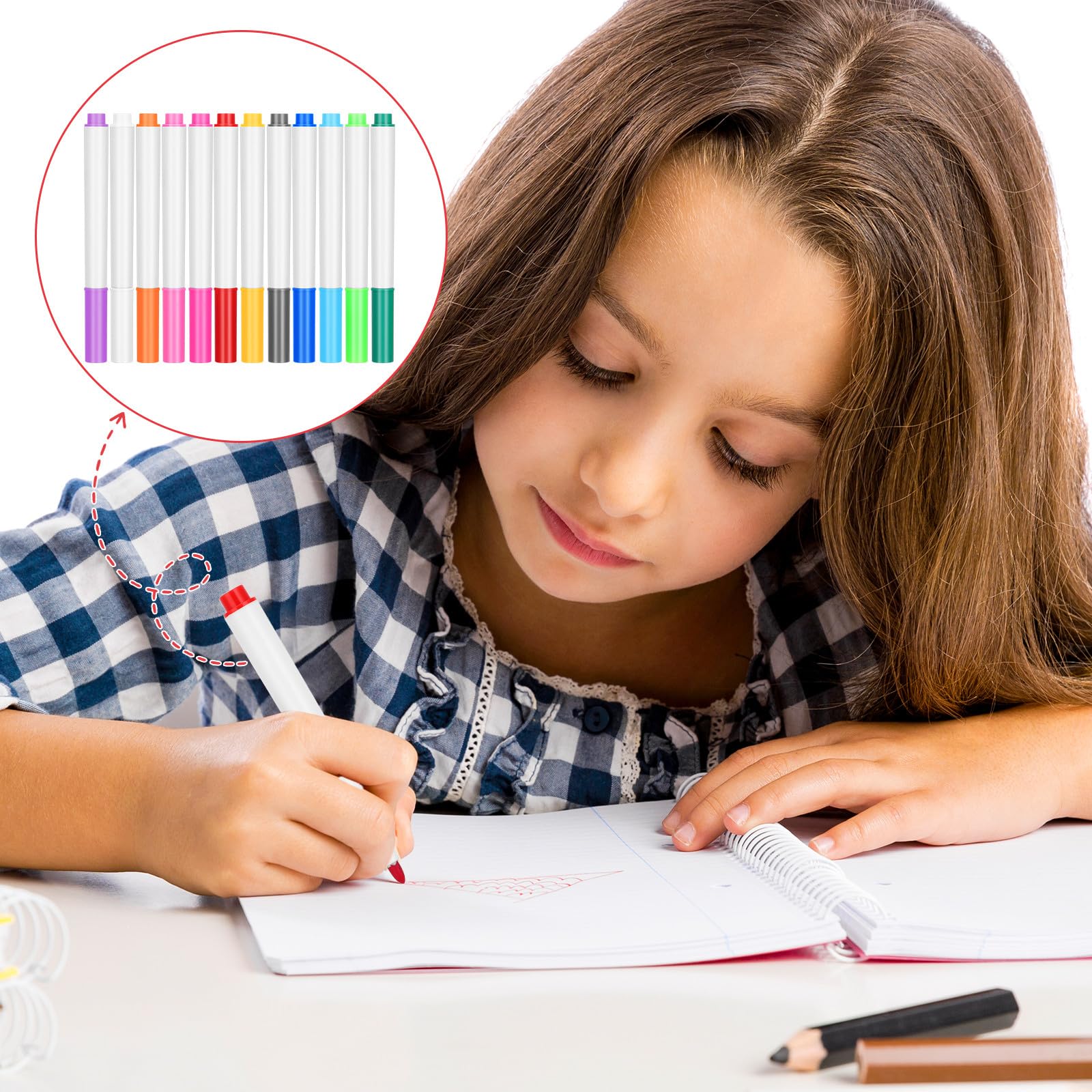 Zerodeko 12pcs Washable Neon Chalk Markers, Erasable Acrylic Marker Set for Led Writing Boards Acrylic Whiteboards - Image 4