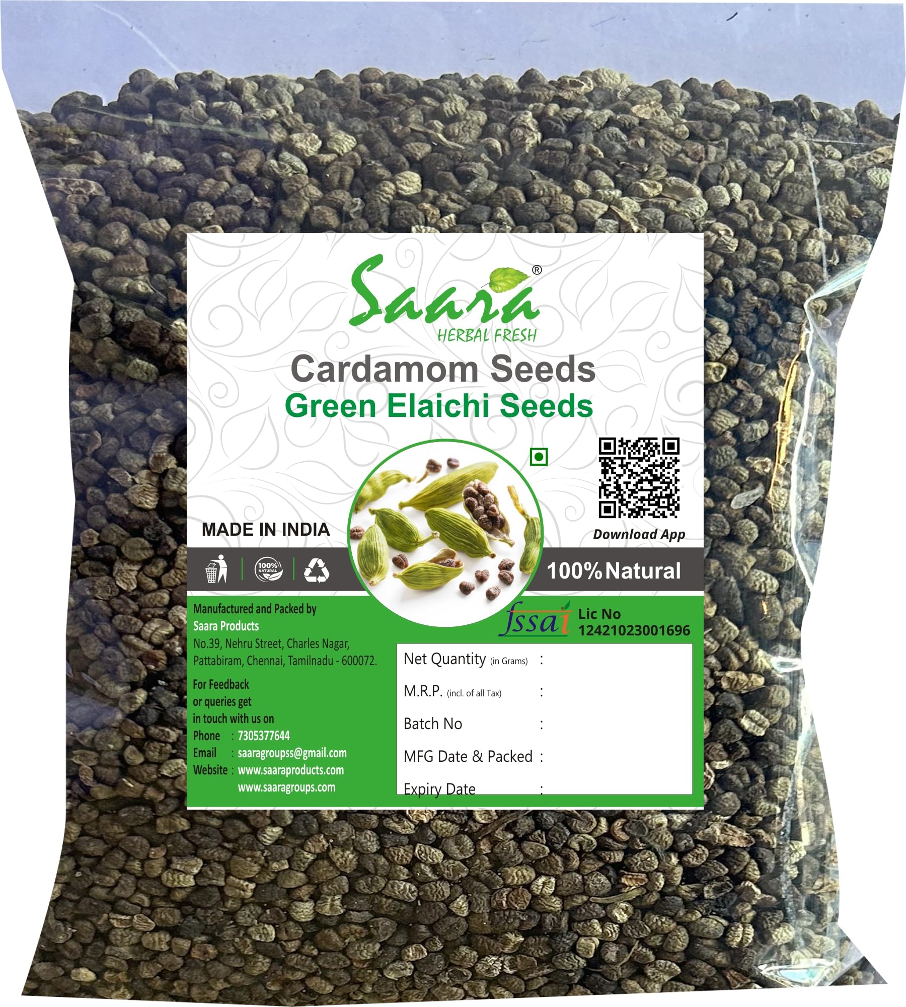 See full amazon price history chart for Saara HERBAL FRESH Cardamom Seeds, 50g, Elaichi Dana, Elakkai Vidhai, Velchi Seed, (Pack of 1 X 50gm) Saara HERBAL FRESH Cardamom Seeds, 50g, Elaichi Dana, Elakkai Vidhai, Velchi Seed, (Pack of 1 X 50gm) (B0CZ475LTB) Amazon Price History, Amazon Price Tracker