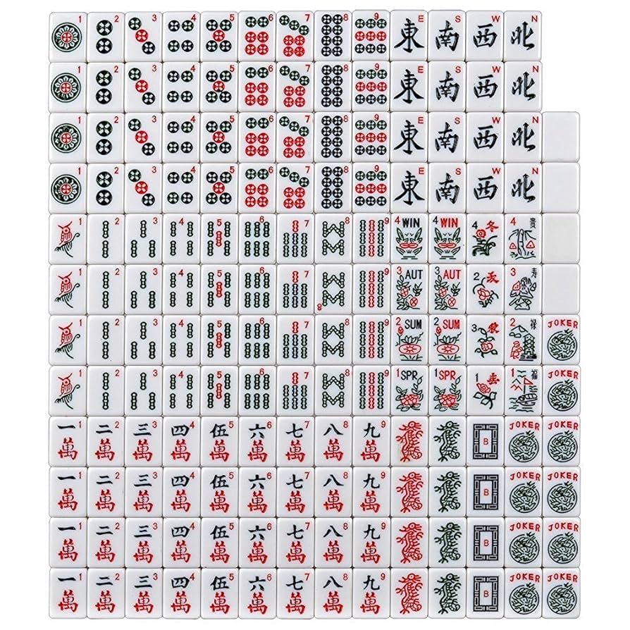 Kai Tai Inc. 4 Pushers Complete American Mahjong Set in