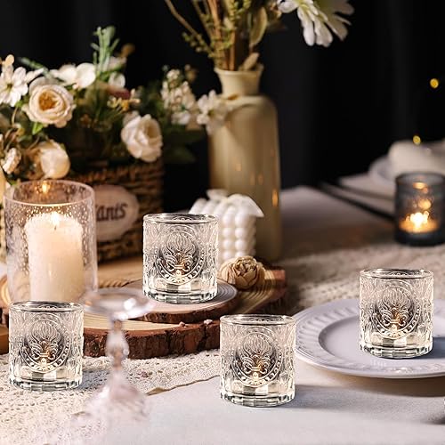 Miniatura 4 de ICEKOOQIU 12 portavelas votivas, portavelas de cristal transparente a granel, baby shower, fiesta de cumpleaños, boda, vacaciones y decoración del