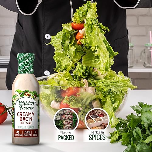 Vista 296 de Walden Farms Buffalo Ranch - Aderezo y salsa – Sin calorías, sin gluten, bajo en carbohidratos, apto para dieta cetogénica, sin azúcar, sin grasa