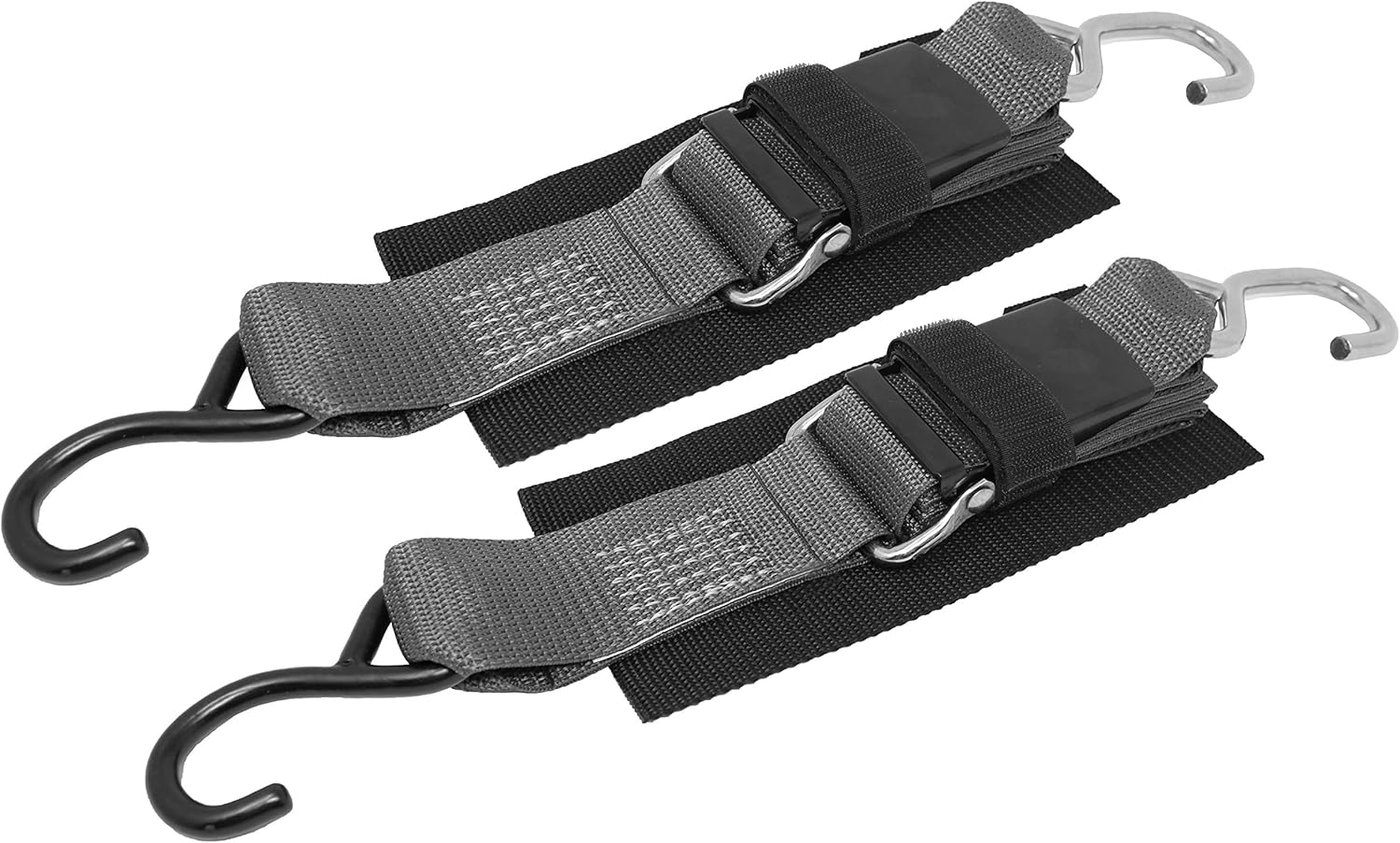 2 Pack, 2 Inch x 4.5 Foot Quick Release Transom Strap. (Gray)