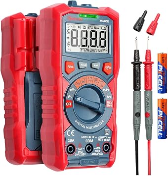 AstroAI Digital Multimeter TRMS 6000 Counts Volt Meter Auto-Ranging Tester and TRMS 4000 Counts Battery Voltage Tester with Non-Contact Voltage Function