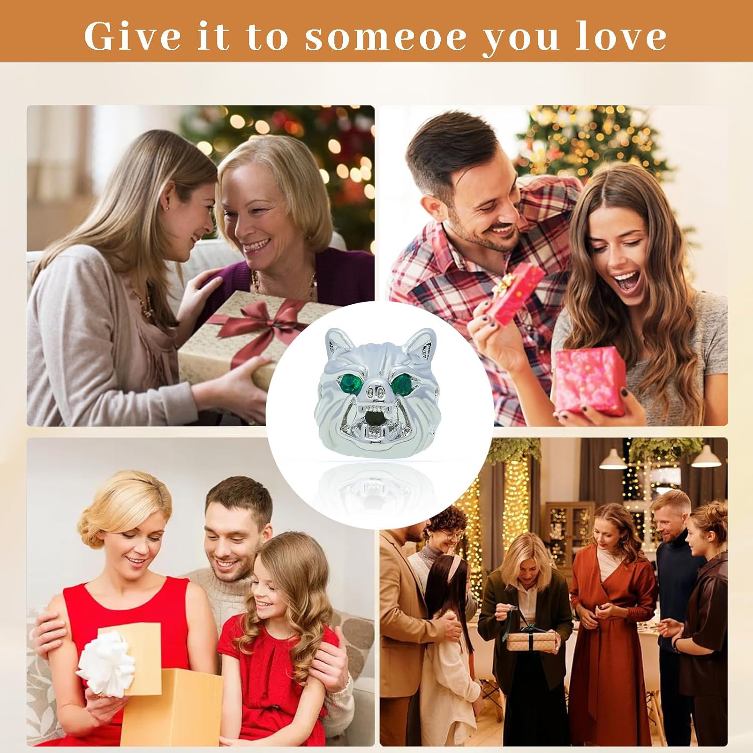 8 PCS Wolf Bead Spacer Beads, Mixed Color Wolf Head Beads Brass Pave Zircon Connector Wolf Charms for Jewelry Making Bracelet Necklace DIY Crafts (Wolf-0.57x0.46 Inch) - Image 7