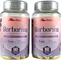 Kit 2 Berberina com TCM 500mg 60 cápsulas Extrato Padronizado Berberis Vulgaris Sem Lactose Sem Glúten VitaGenus