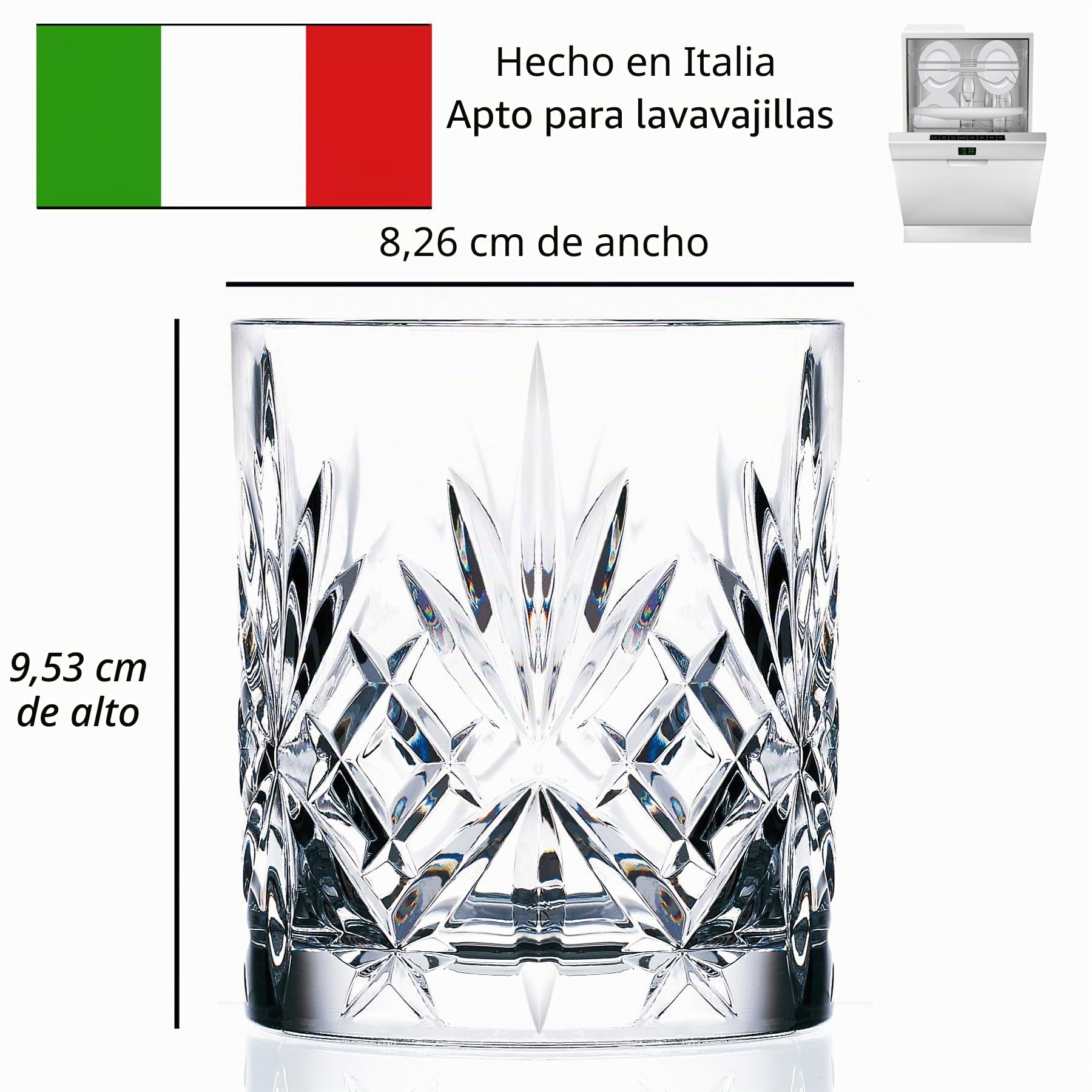 Bormioli Rocco - Conjunto de 6 vasos Dof Melodia en cristal sonoro 31 cl, Made in Italy, aptos para lavavajillas