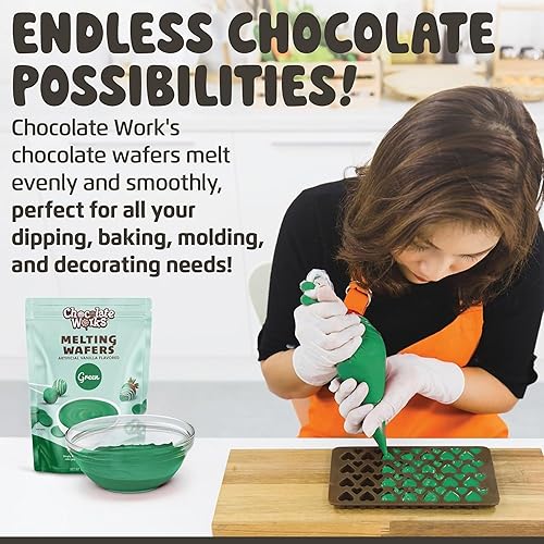 Miniatura 3 de Chocolate Works Melting Chocolate Parent (1 libra (paquete de 1), chocolate verde)