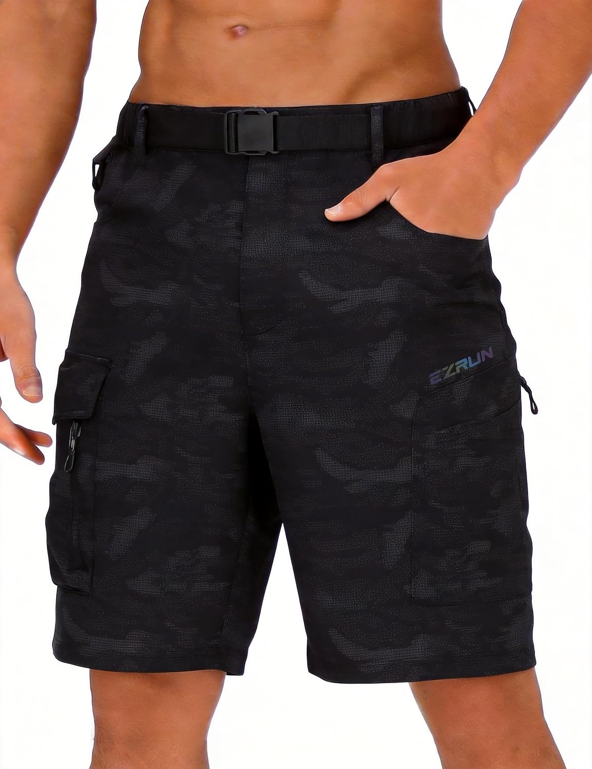 EZRUN Men's Hiking Cargo Shorts Quick Dry Golf Outdoor Work Tactical Shorts with Multi Pocket for Fishing Travel