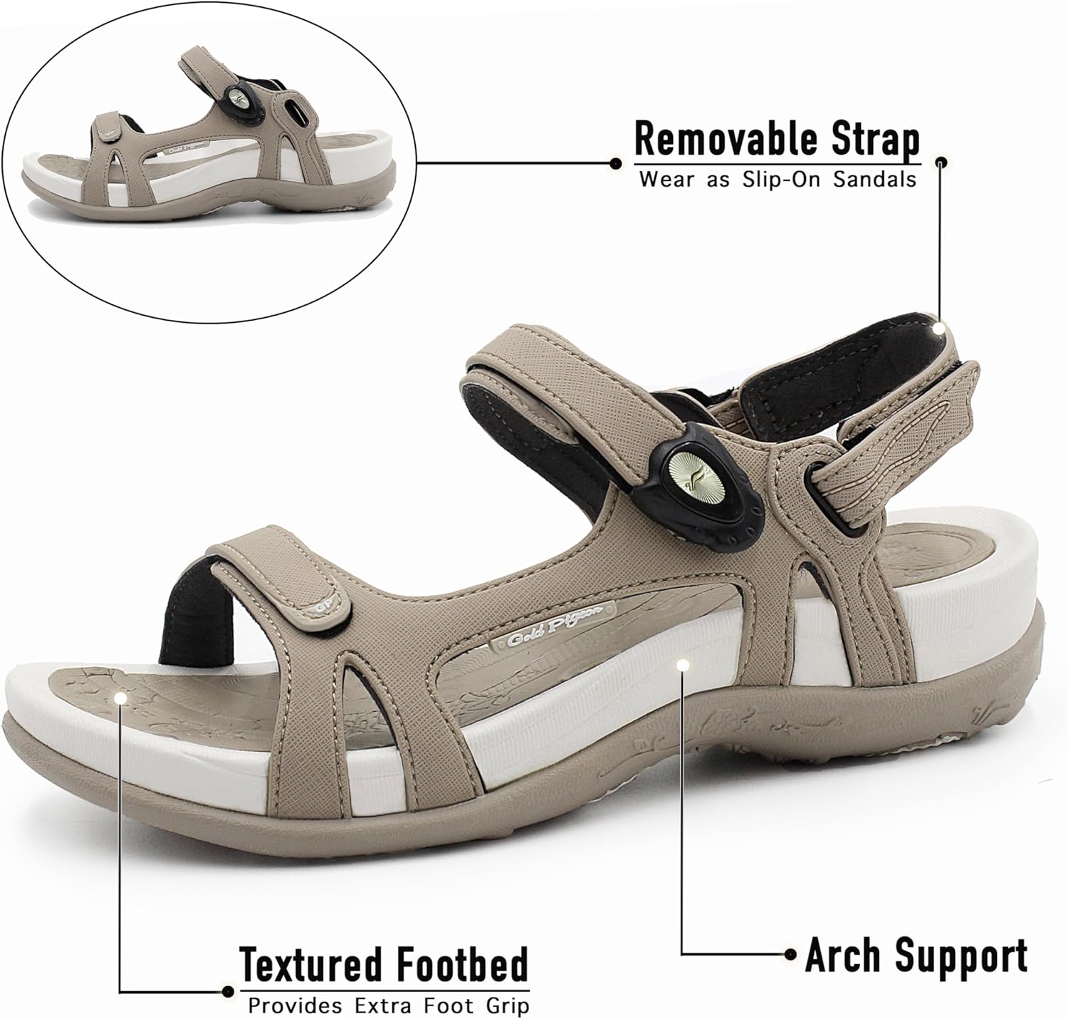 SIGNATURE Arch Support Womens Sandals Comfortable Walking. Everyday Comfy Sandals Women Wear for Beach, Travel, Water, Outdoor, Hiking. Women Footwear. - Image 4