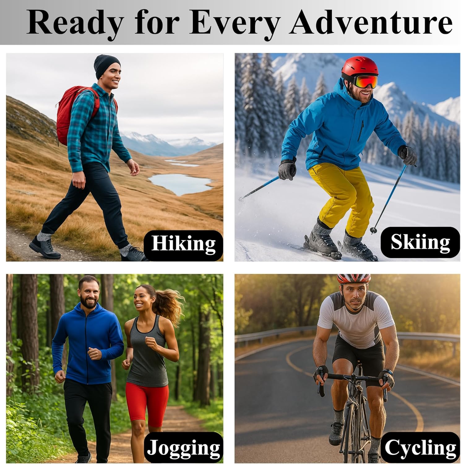 Diamond Star 6 Pairs Merino Wool Socks for Men, Thermal, Moisture-Wicking, Breathable Winter Socks (2 Black, 2 Navy, 2 Grey) - Image 8