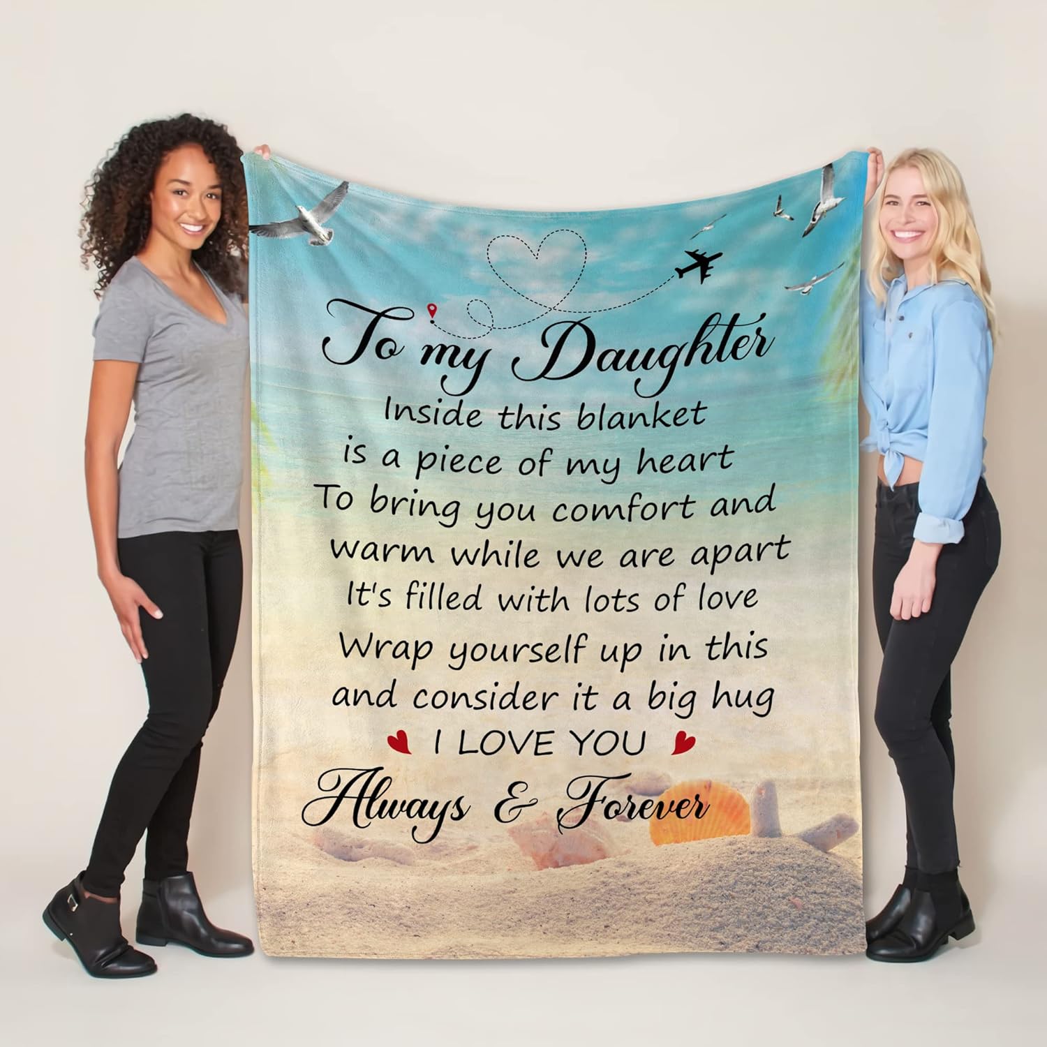 Daughter Gifts from Mom and Dad – to My Daughter Blanket, Thoughtful Christmas, Birthday, or Graduation Gift, Best Gift Idea for Her, Soft and Cozy Throw Blanket 50x60 Inches - Image 5