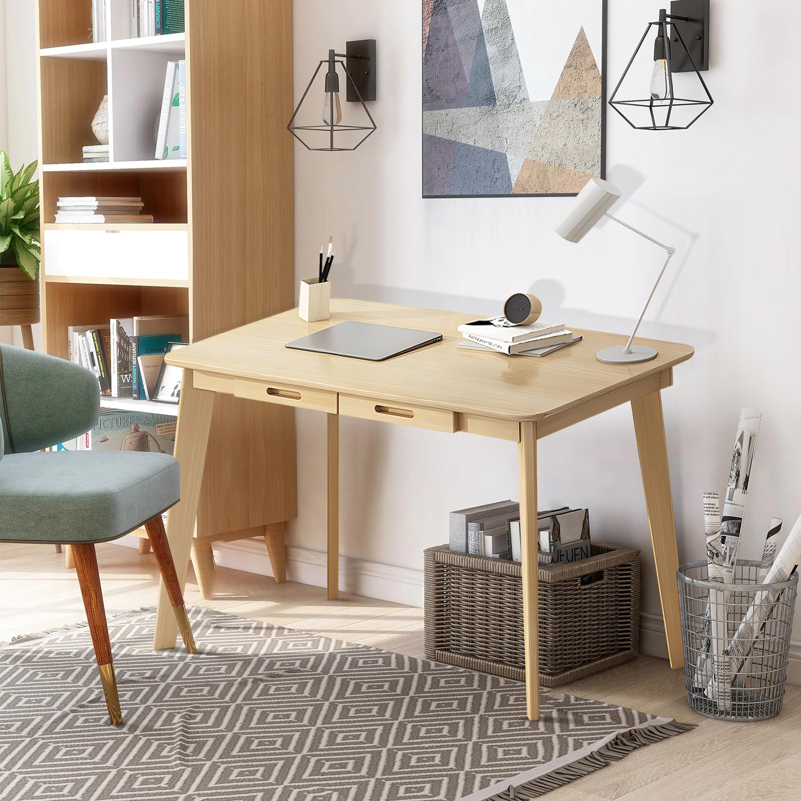 Amazon.com: Generic Solid Wood Writing Desk,Home Office Workbench