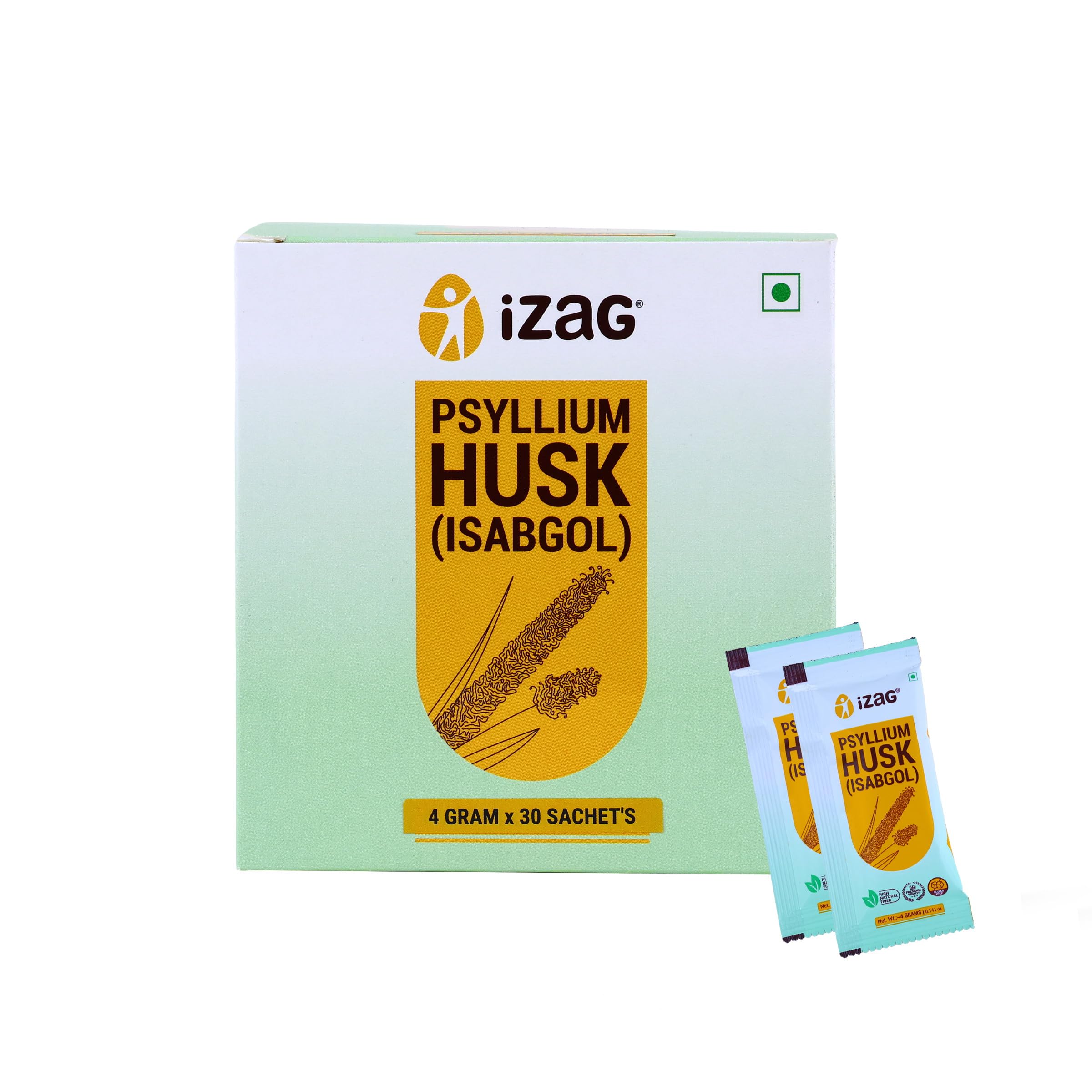 iZaG Psyllium Husk (Isabgol) 120 Gram (4 Gram Sachet's * 30 Unit) | Natural Dietary Fiber for Digestion & Gut Health | 30 Travel-Friendly Sachets | 4 Gram per sachets-image-29