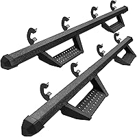smanow Running Boards for 2019-2026 Chevy Silverado/GMC Sierra 1500 Crew Cab & 2020-2026 2500HD/3500HD - Textured Black Drop Side Steps, 450+ lbs