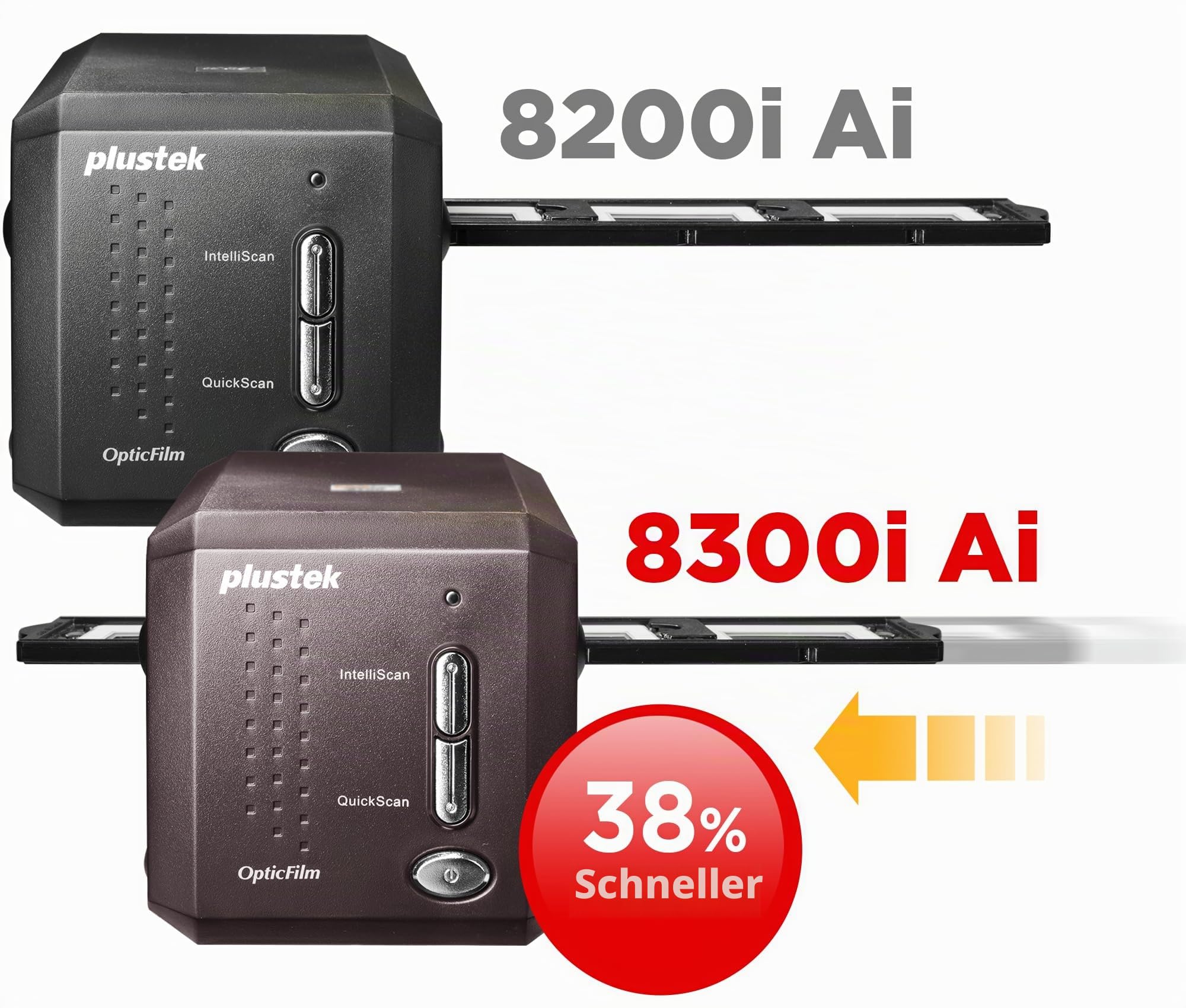 Plustek OpticFilm 8300i Ai Digital Film- und Diascanner 35mm Negativ Dia SilverFast Ai Studio 9 IT8 Farbkalibrierung