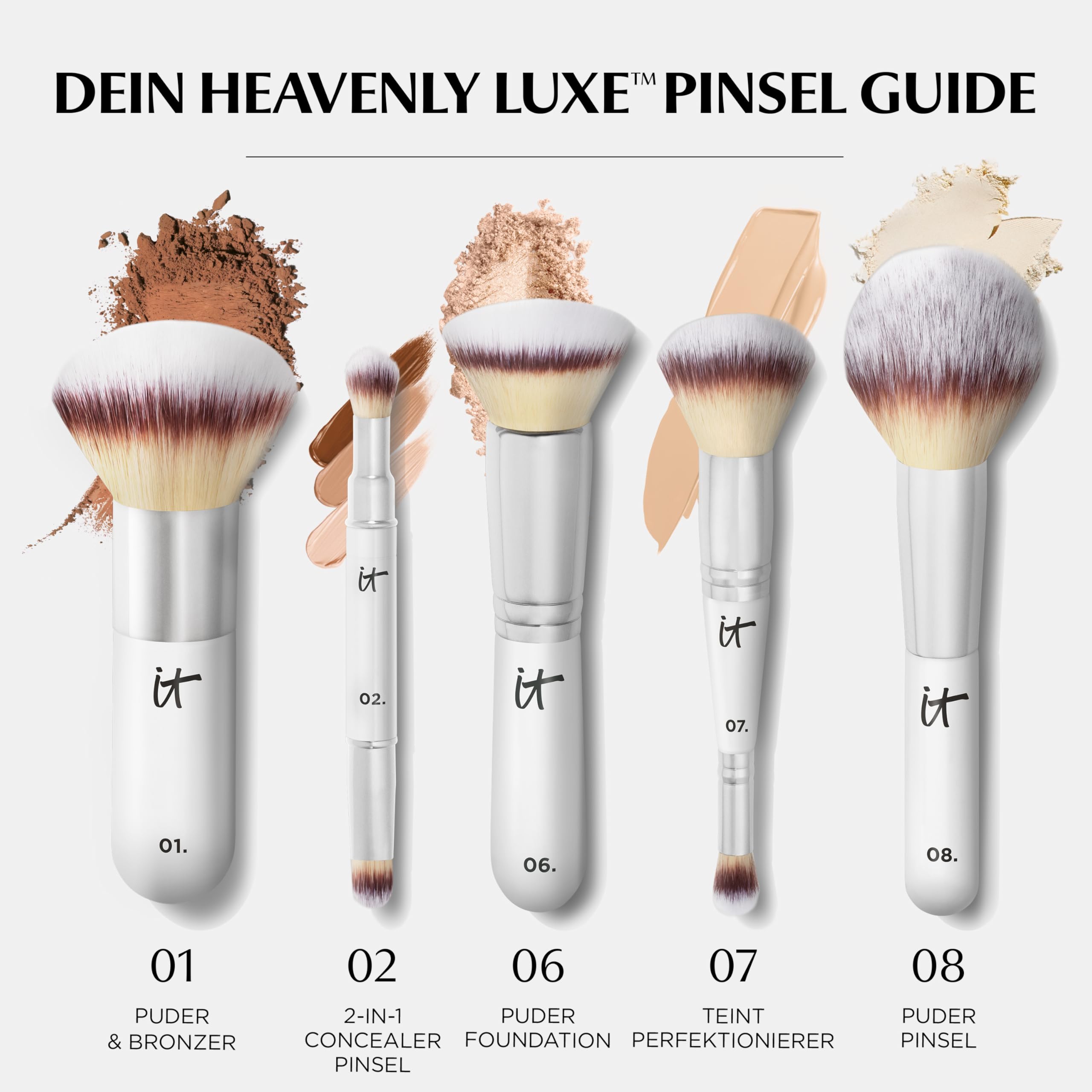 IT Cosmetics Heavenly Luxe Make Up Brush, Hochwertige Make-up-Pinsel, Hygienische, vegane, pestizidfreie Borsten
