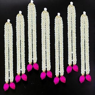 Scroll Kart Lotus Hanging 5 Pcs | Mogra Floral Wall Hangings for Temple Decor,Showpieces for Stage Decor|Handmade Wall Dec... Price In India