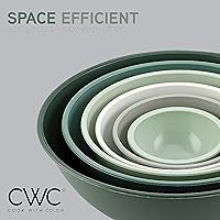 Vista 5 de COOK WITH COLOR Mixing Bowls with Lids - 12 Piece Plastic Nesting Bowls Set includes 6 Prep Bowls and 6 Lids, Microwave Safe Mixing Bowl Set (Sage)