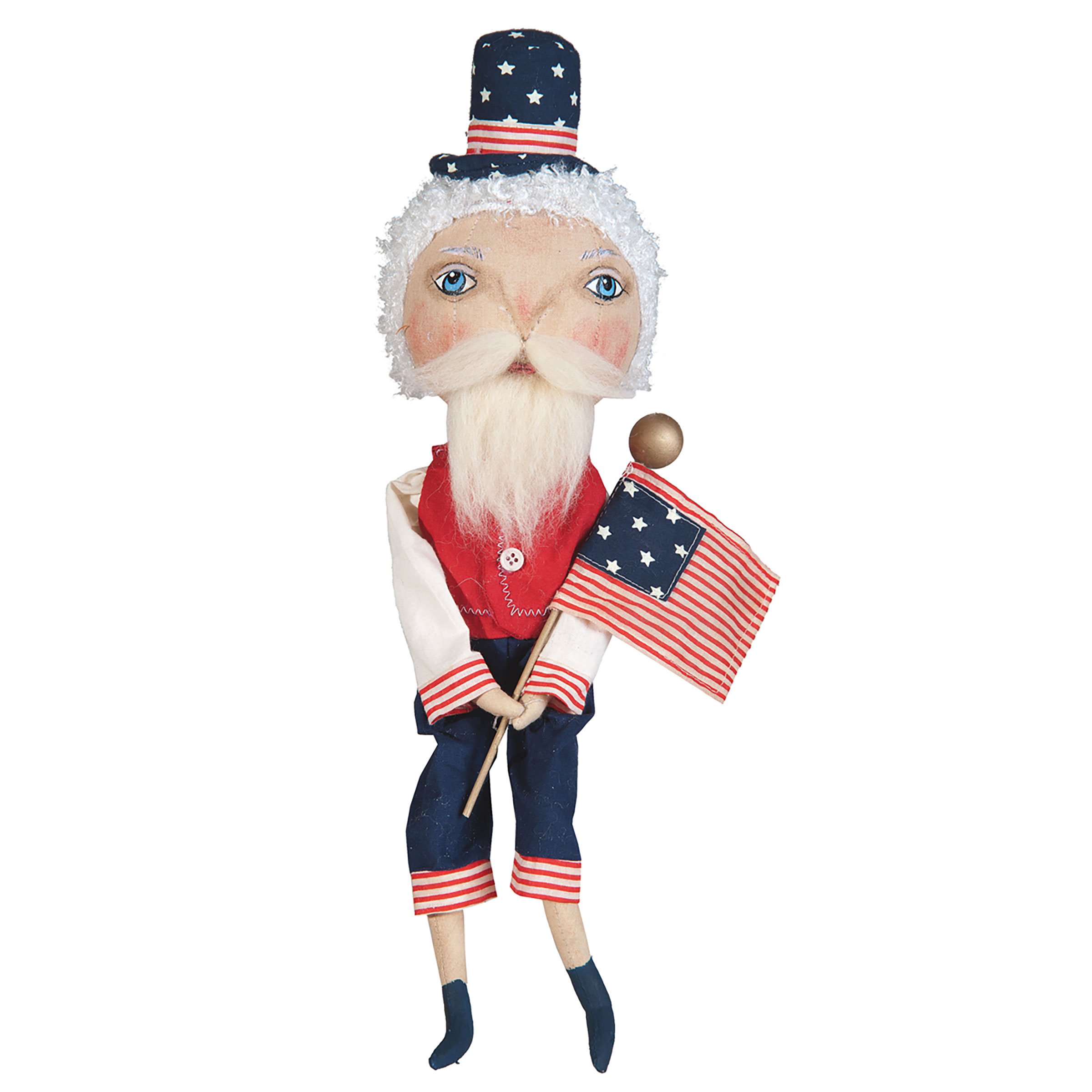 Samuel Liberty Joe Spencer Gathered Traditions Soft Figure Fourth of July Americana Patriotic Decor Decoration Red