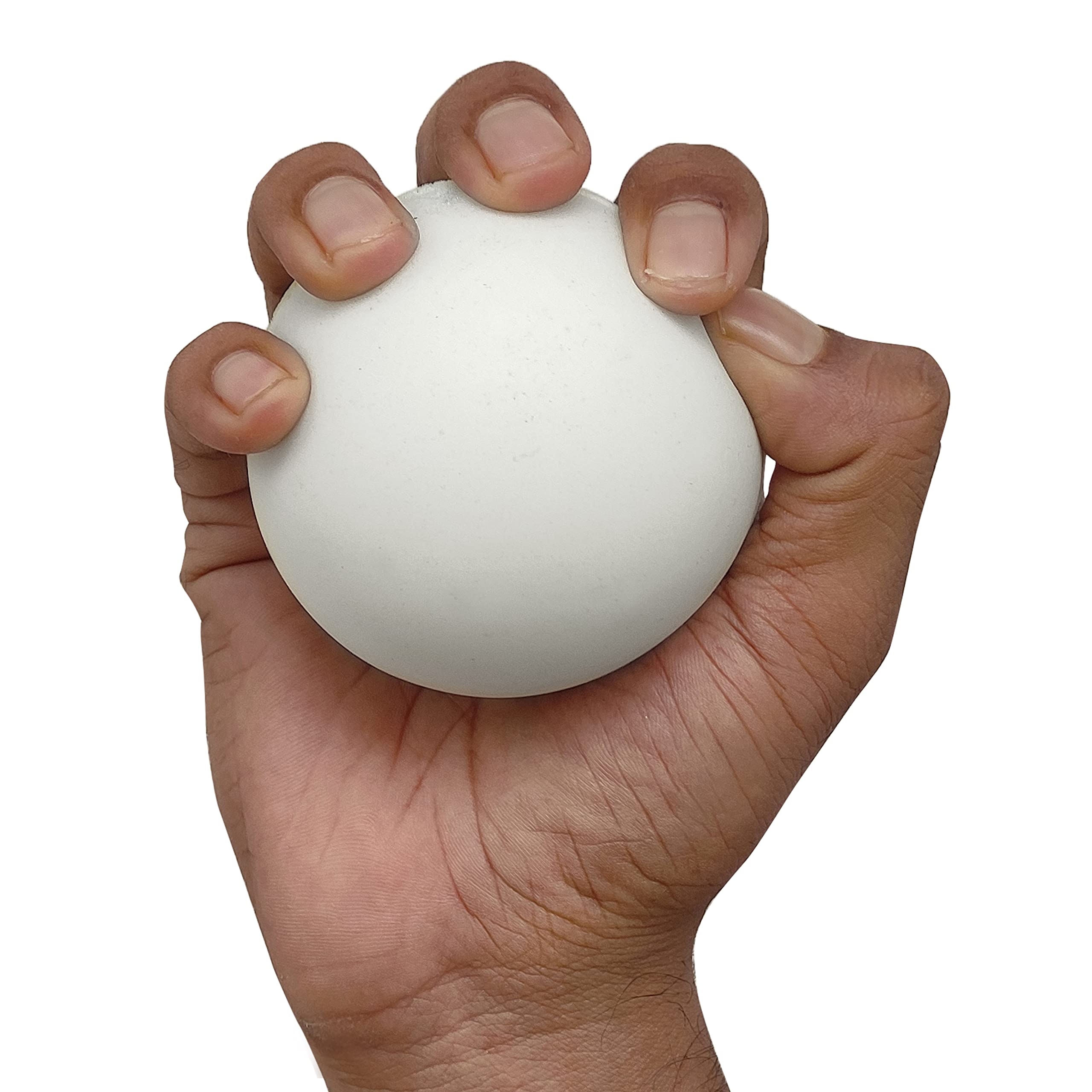 Physiotherapy hand exercise ball/polyurethane soft non sticky/yoga massage (White) for fingers, wrist, hand strengthener, Hand therapy carpal tunnel arthritis grip rehabilitation