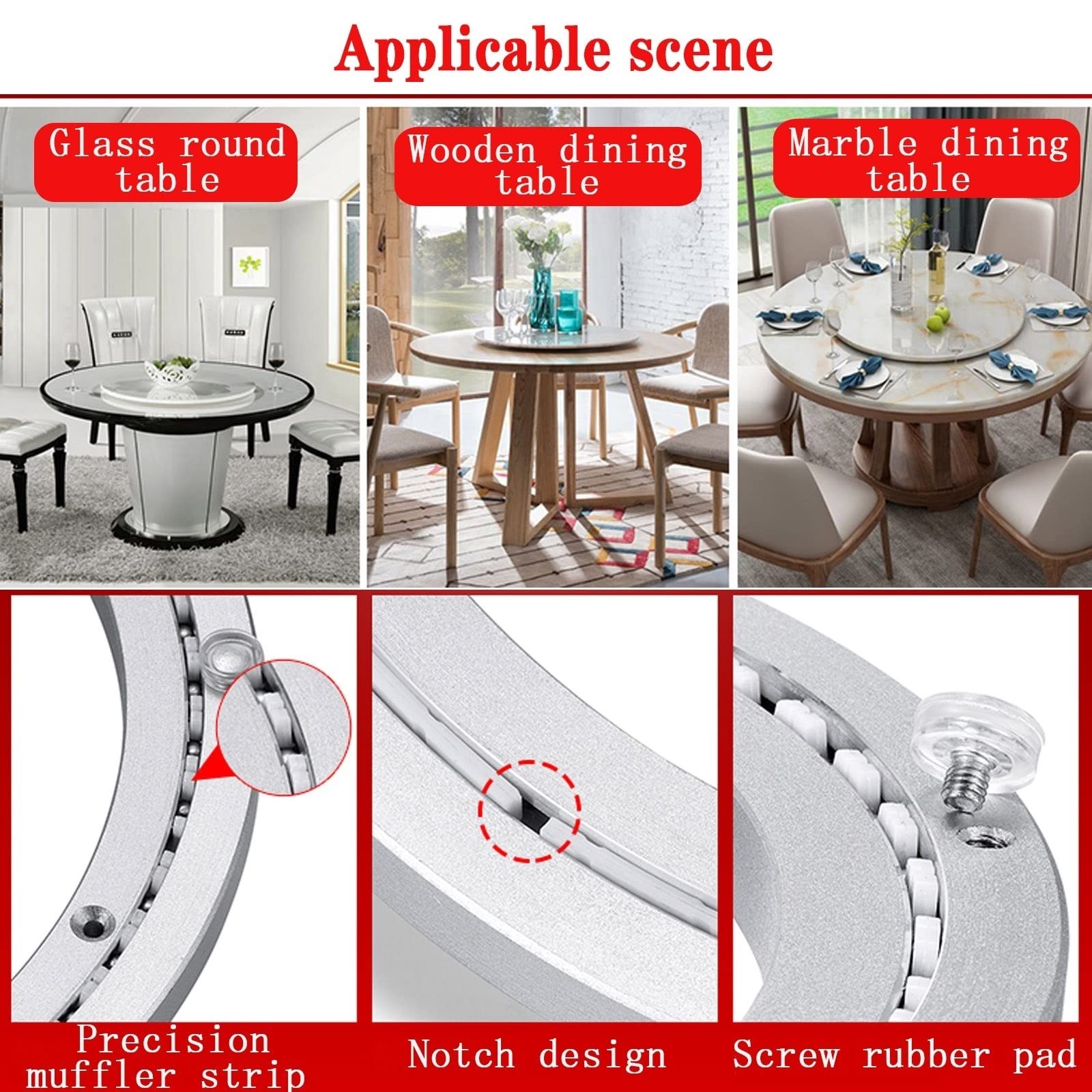 Schwerlast Kugellager Schwerlast Lazy Susan Drehkranz Drehlager 300 400 500 600 700 800mm, 360° Drehbar Drehplatte Drehscheibe Tv Drehteller Tischplatte Drehscheibe Drehbar Mit Kugellager