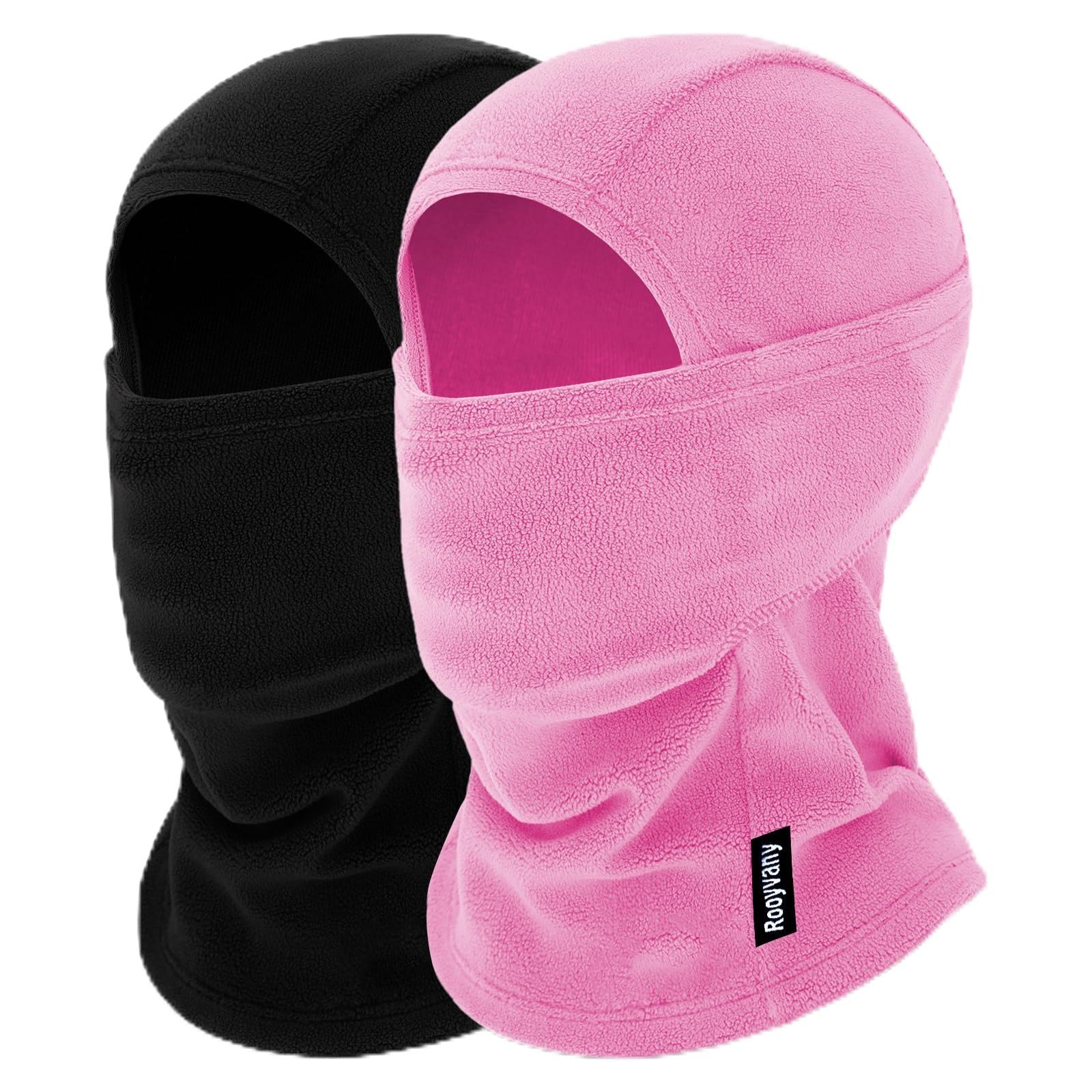 Pasamontañas de forro polar para niños y niñas, máscara facial térmica ligera y resistente al viento para actividades de invierno