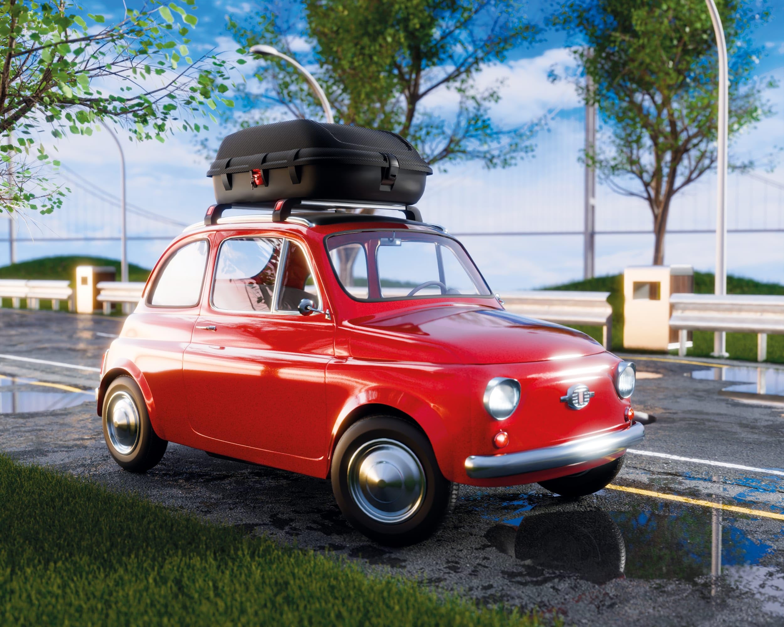 Box Baule da Tetto Auto 270 Litri Universale Impermeabile – Portatutto per Barre Portapacchi, Resistente all’Acqua, Facile Montaggio, Ideale per Viaggi e Vacanze