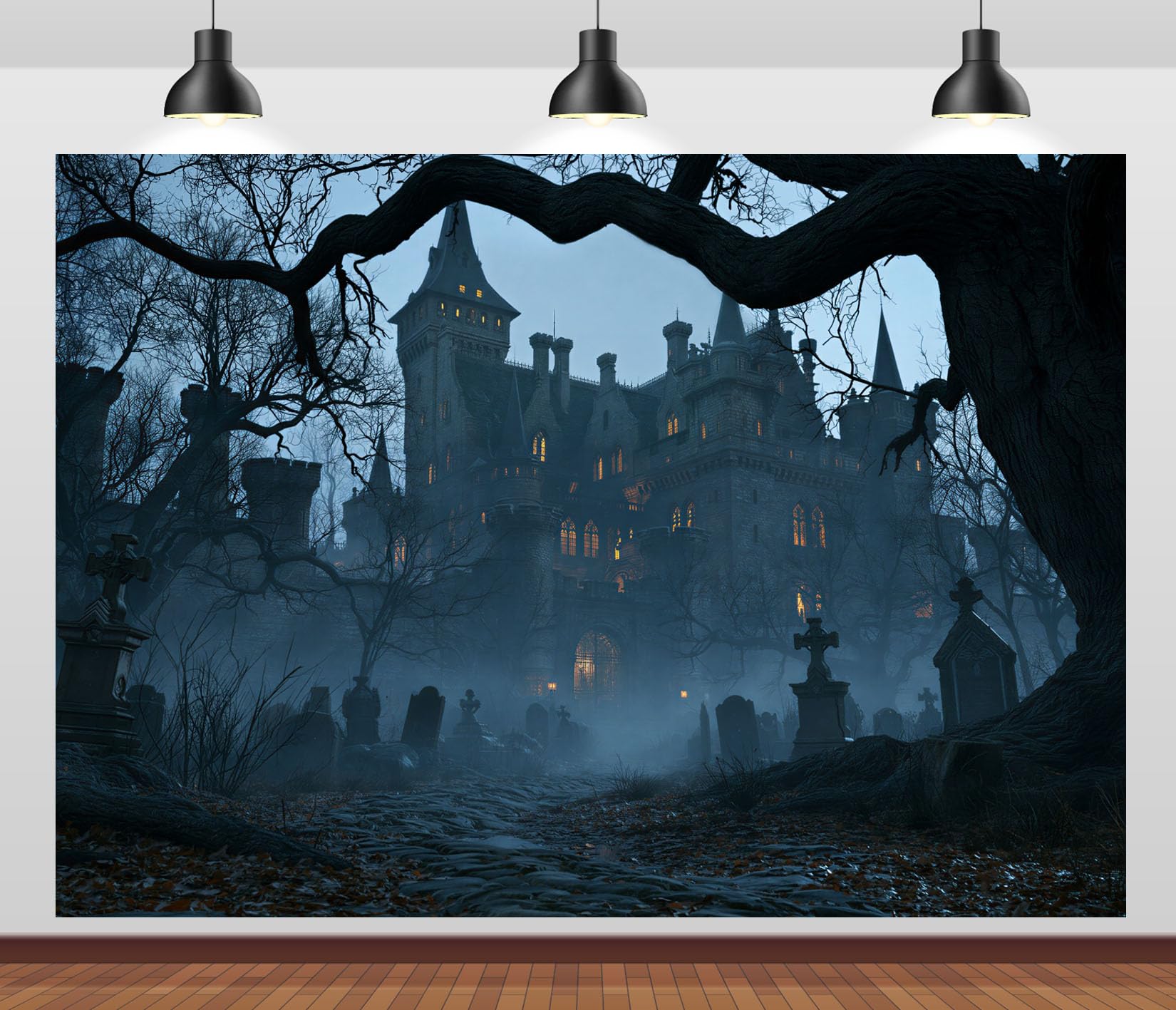 10x6.5FT (3x2m) Cimitero Della Villa Gotica Sfondo Fotografico