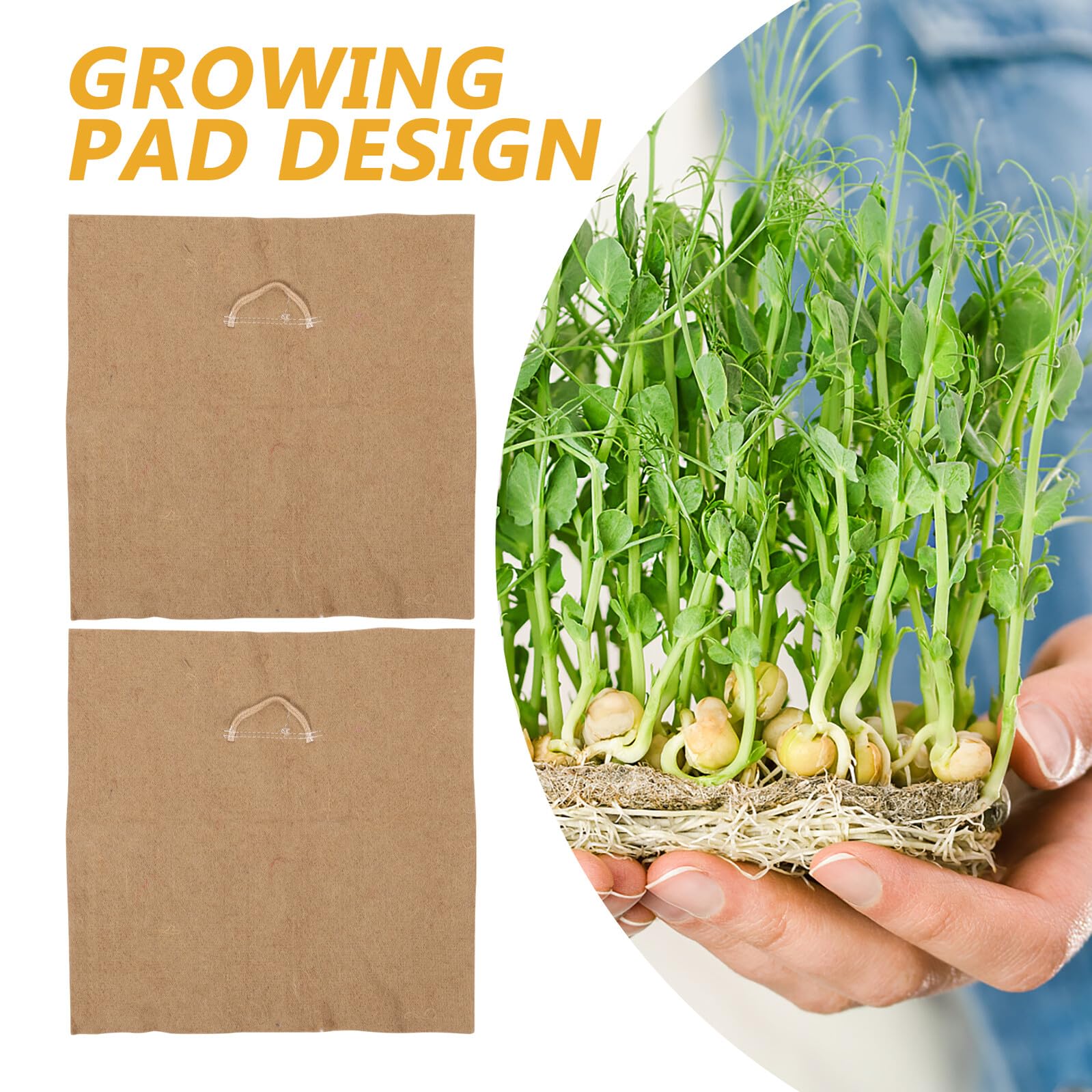 4 Stück-Pack Jute Anzuchtplatten zum Keimen von Pflanzensetzlingen mit Feuchtigkeitsbewahrender Funktion für Gartennutzung