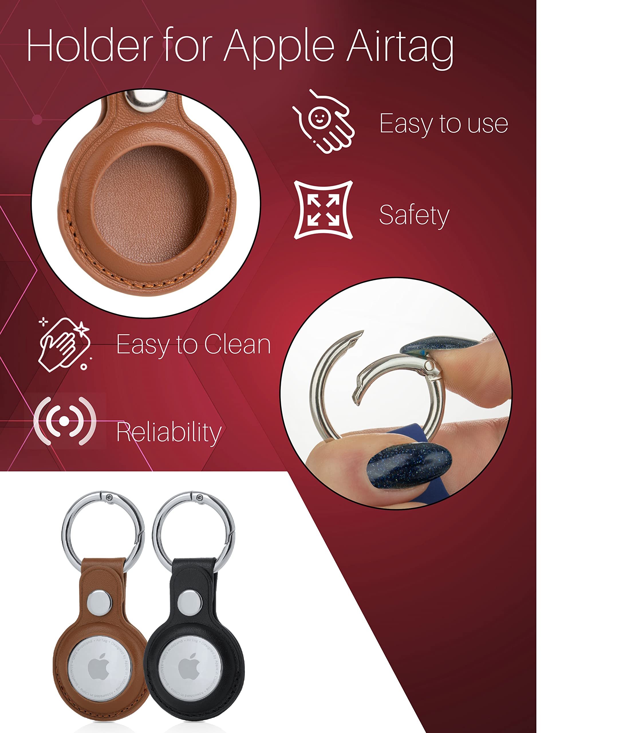 SOFPLATE 1 Boîte De Porte Clés Orange Breloques Airtag Porte Clés