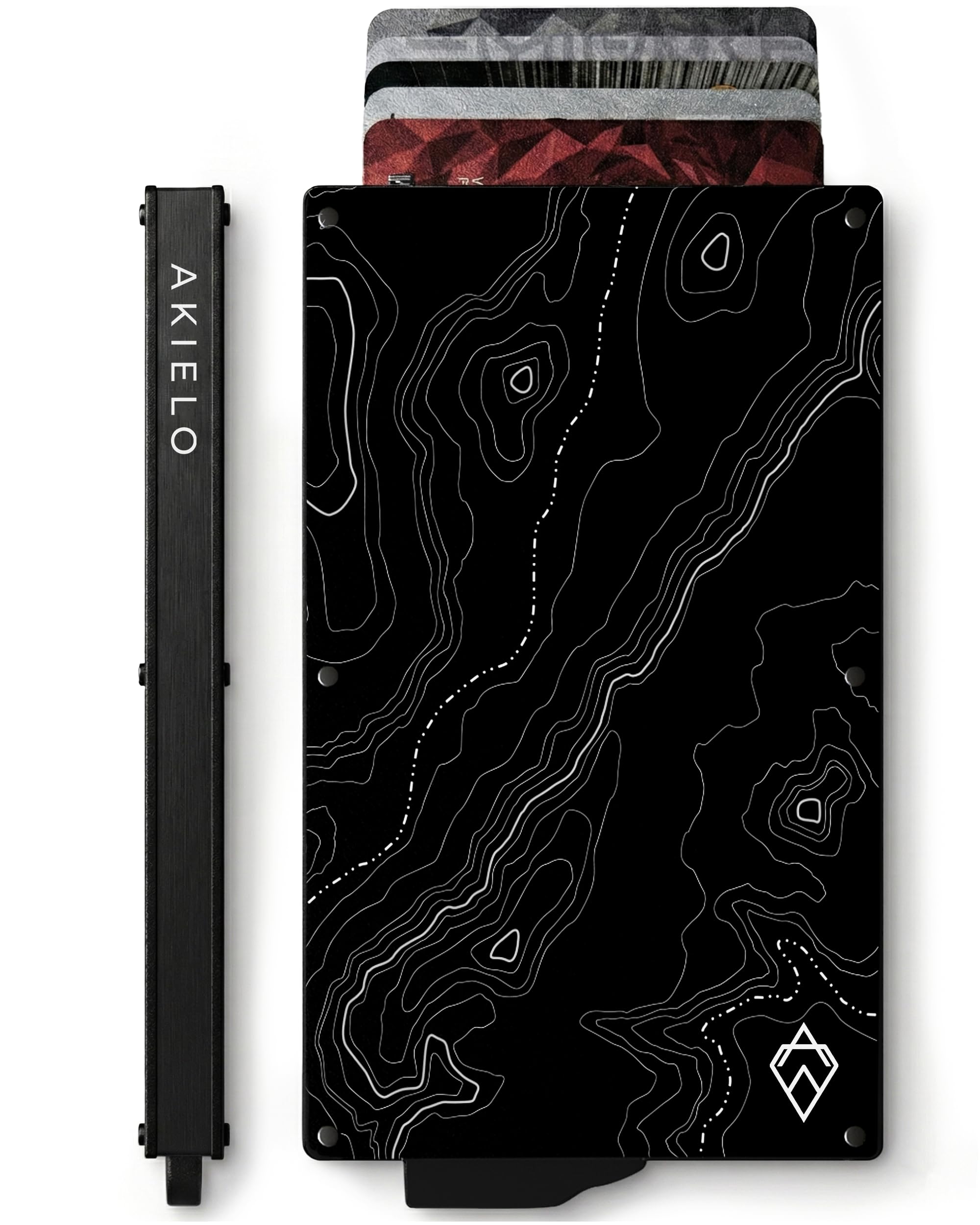 RFID Card Holder Wallet with Gift Box – Slim Minimalist Metal Wallet for Men – Contactless Credit Card Protector & Blocker – RFID Blocking Pop Up Card Wallet (Alpha Collection)