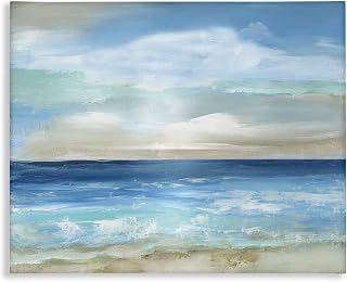 Stupell Industries Crashing Ocean Ripples Scenery Canvas Wall Art, Design by Nan