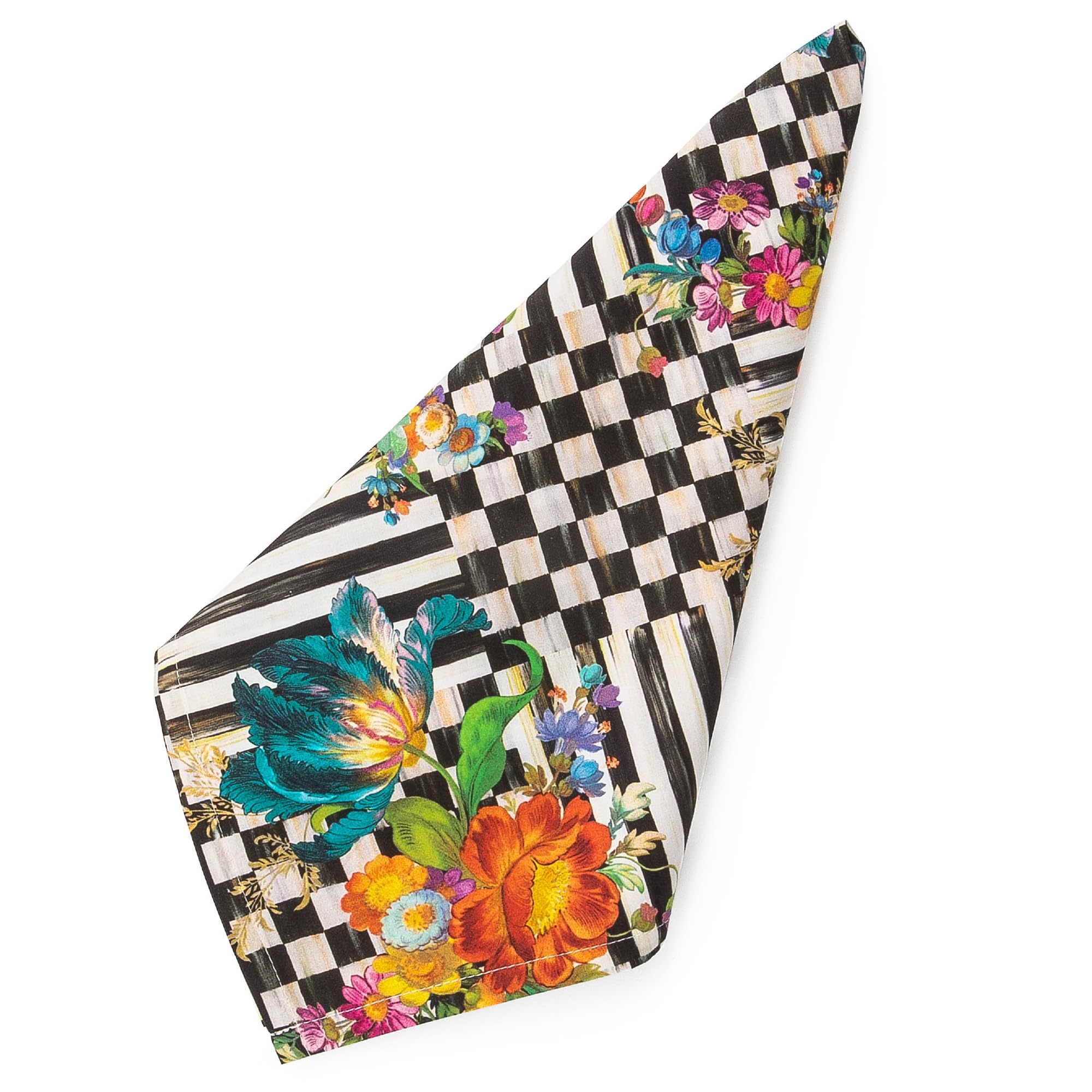 MACKENZIE-CHILDS Cotton Napkin, Cloth Dinner Napkin, Courtly Flower Market