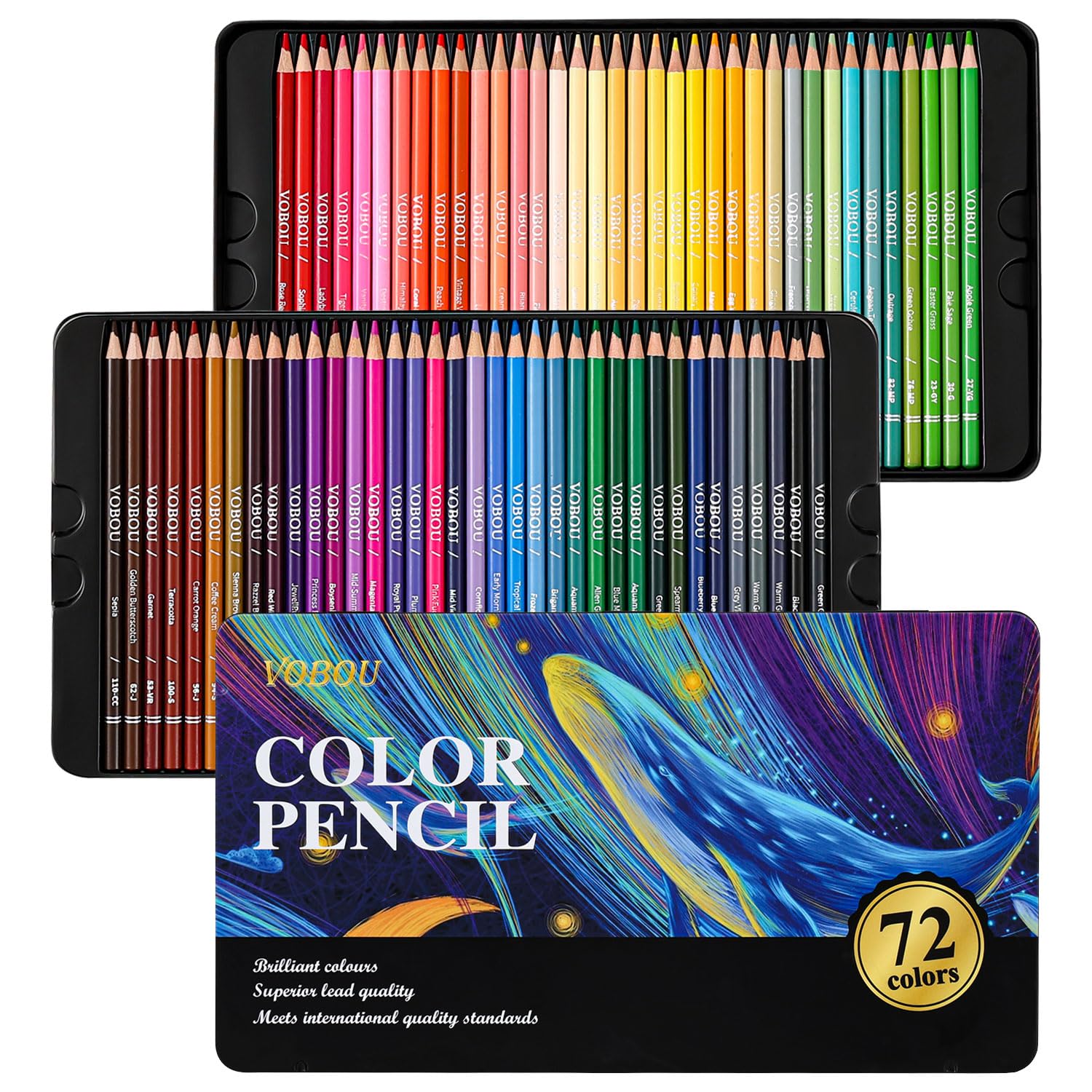 72-Count Vobou Colored Pencils for Adults - $19.99 Value