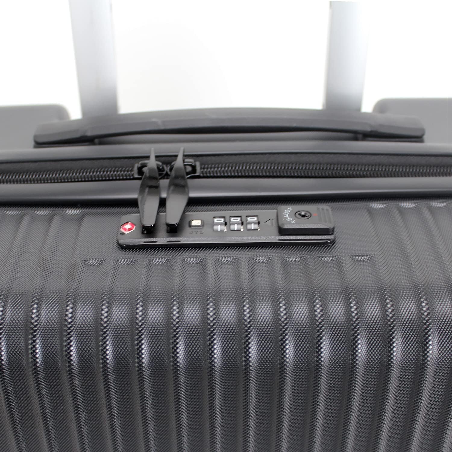 review GinzaTravel PC material business fashion suitcase 17inch with TSA customs lock, Spinner Wheels(Elite Business Series ) (Elite business style, Black)