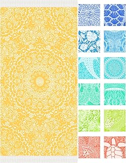 Thin Turkish Beach Towel Lightweight Soft Cotton Extra Large XL Oversized Sand Free Sandproof Absorbent Quick Dry Towels Cloud Bath Pool Travel Compact Essentials Accessories for Adult Gifts