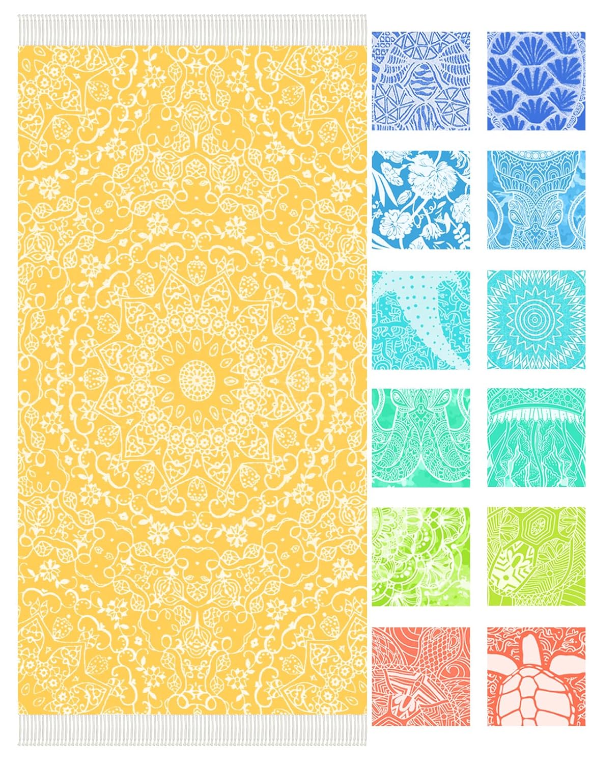 Thin Turkish Beach Towel Lightweight Soft Cotton Extra Large XL Oversized Sand Free Sandproof Absorbent Quick Dry Towels