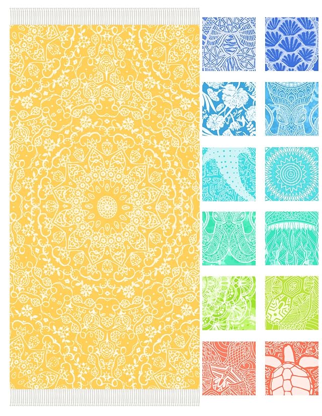Thin Turkish Beach Towel Lightweight Soft Cotton Extra Large XL Oversized Sand Free Sandproof Absorbent Quick Dry Towels