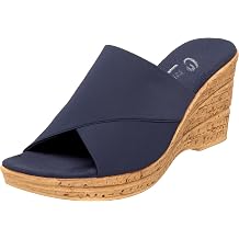 Onex Christina Womens Wedge Sandal Handcrafted Stretch Upper, Lightweight Comfort Sole, Slip-On Dress Sandal