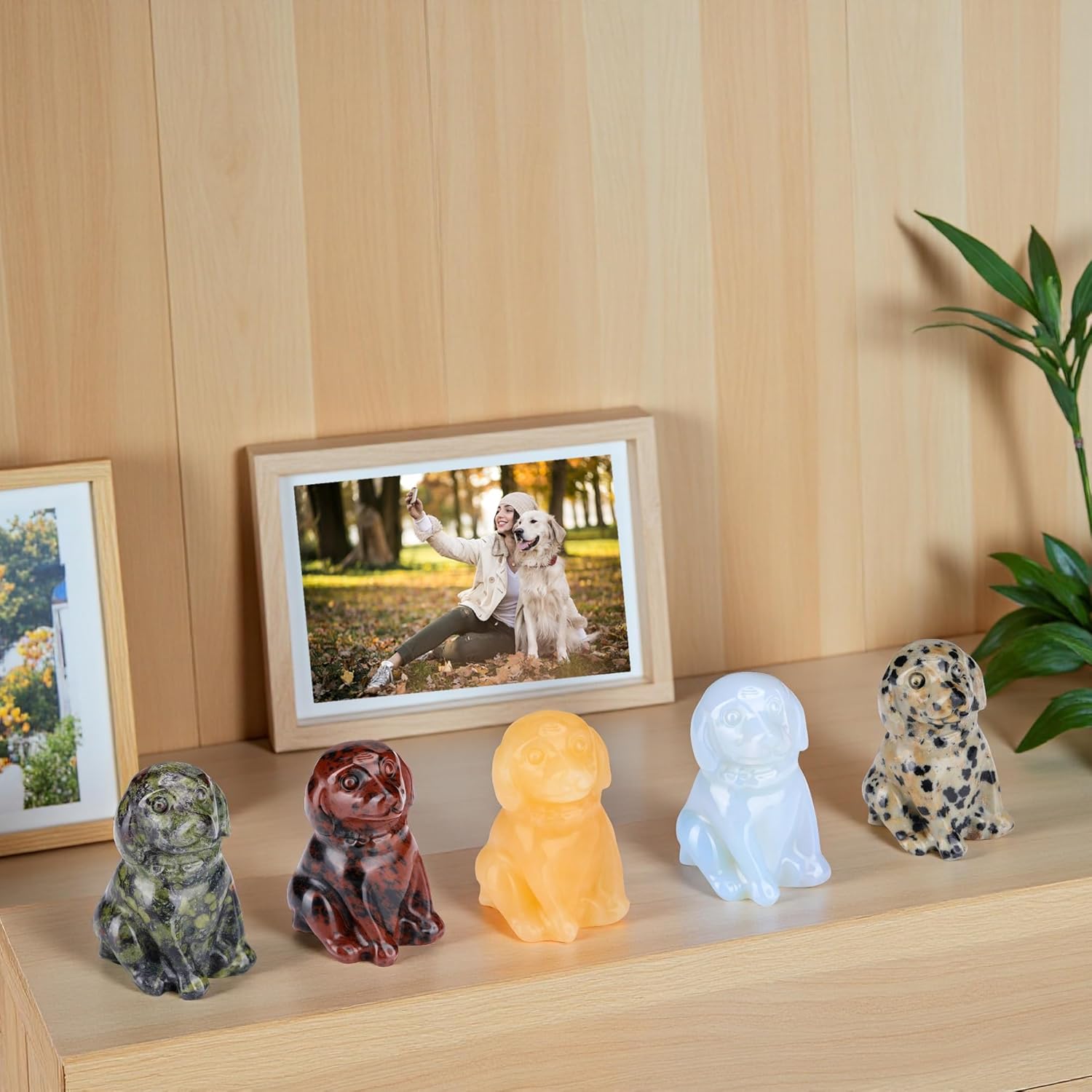 CrystalTears Red Obsidian Crystal Dog Ornament, Cute Dogs Gifts for Women Dog Lovers Men Christmas, 1.5” Lucky Healing Gemstone Labrador Dogs Puppy Figurine Statue for Home Office Desk Decor - Image 3