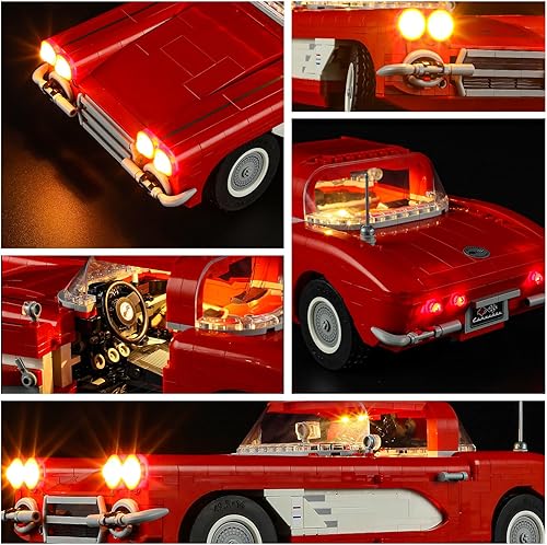 Miniatura 4 de YEABRICKS Luz LED para Lego-10321 Icons Corvette Modelo de bloques de construcción (juego de Lego no incluido)