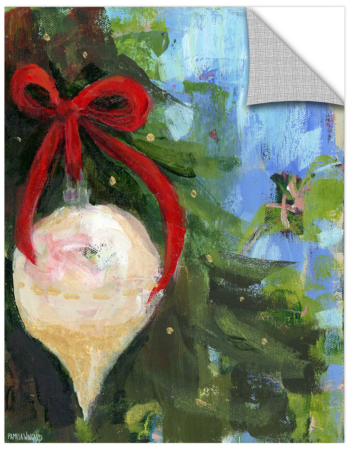 Pamela J. Wingard ''Ornament IV'' Gallery Wrapped Canvas, 14X18