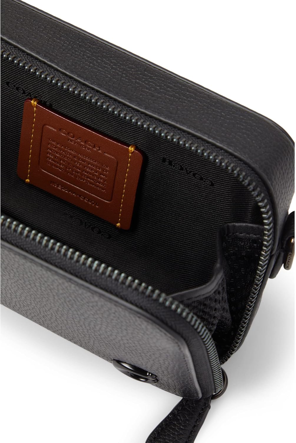 COACH mens Charter Slim Crossbody in Pebble Leather With Sculpted C Hardware Branding - Image 5
