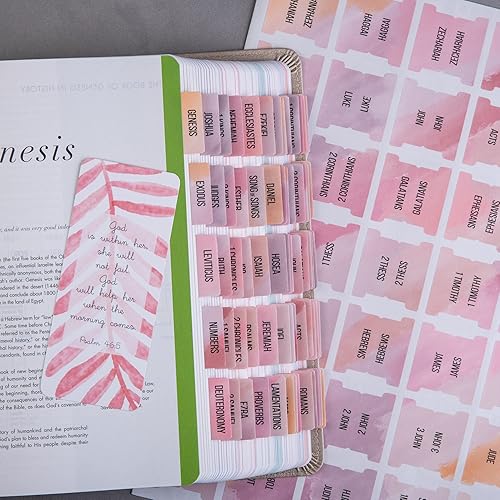 Miniatura 3 de DiverseBee Pestañas laminadas de la Biblia (letra grande, fácil de leer), suministros de diario de la Biblia, pestañas de libro de la Biblia, regalo