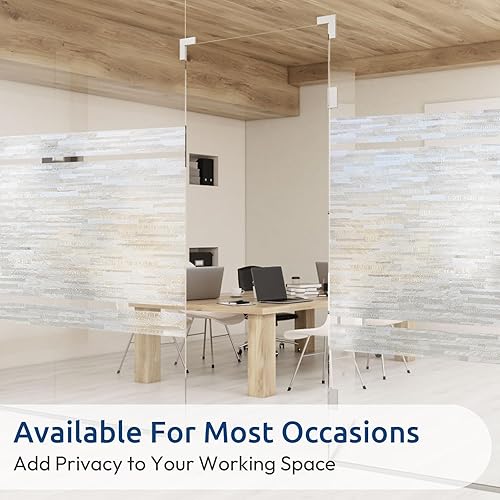 Miniatura 9 de rabbitgoo Película de privacidad para ventana, película de privacidad de vidrio esmerilado, sin pegamento, película de vidrio para puerta,