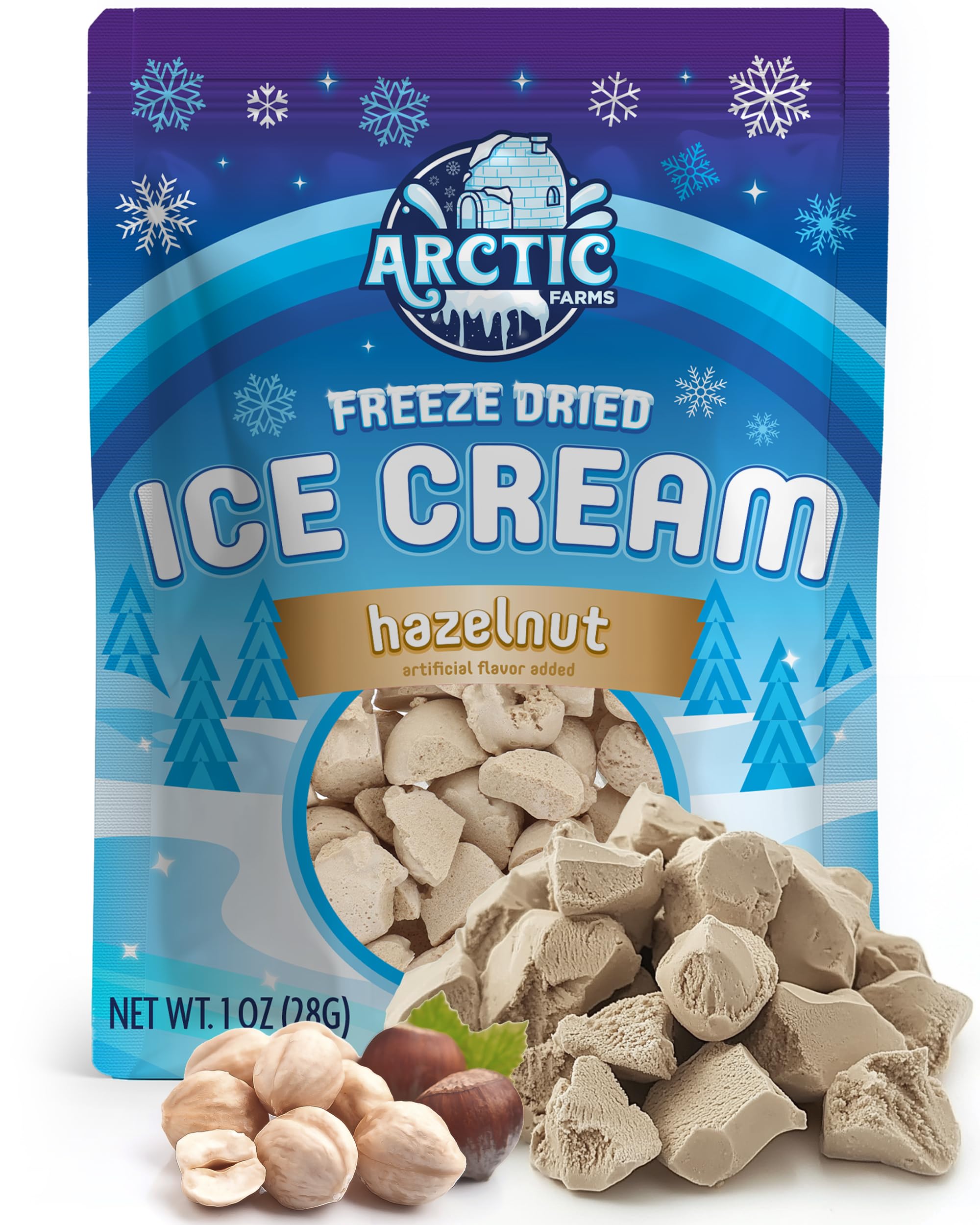 Arctic FarmsFreeze Dried Ice Cream that Does Not Melt (1 Ounce, Hazelnut)