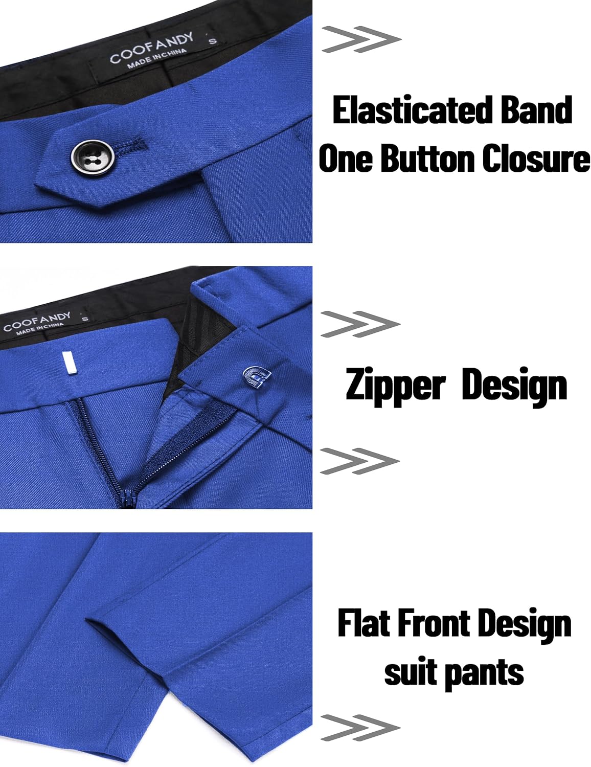 COOFANDY Men's 2 Piece Suits Classic Fit 2 Button Dress Suits Tuxedo Jacket Blazer for Wedding Business Dinner Prom - Image 6